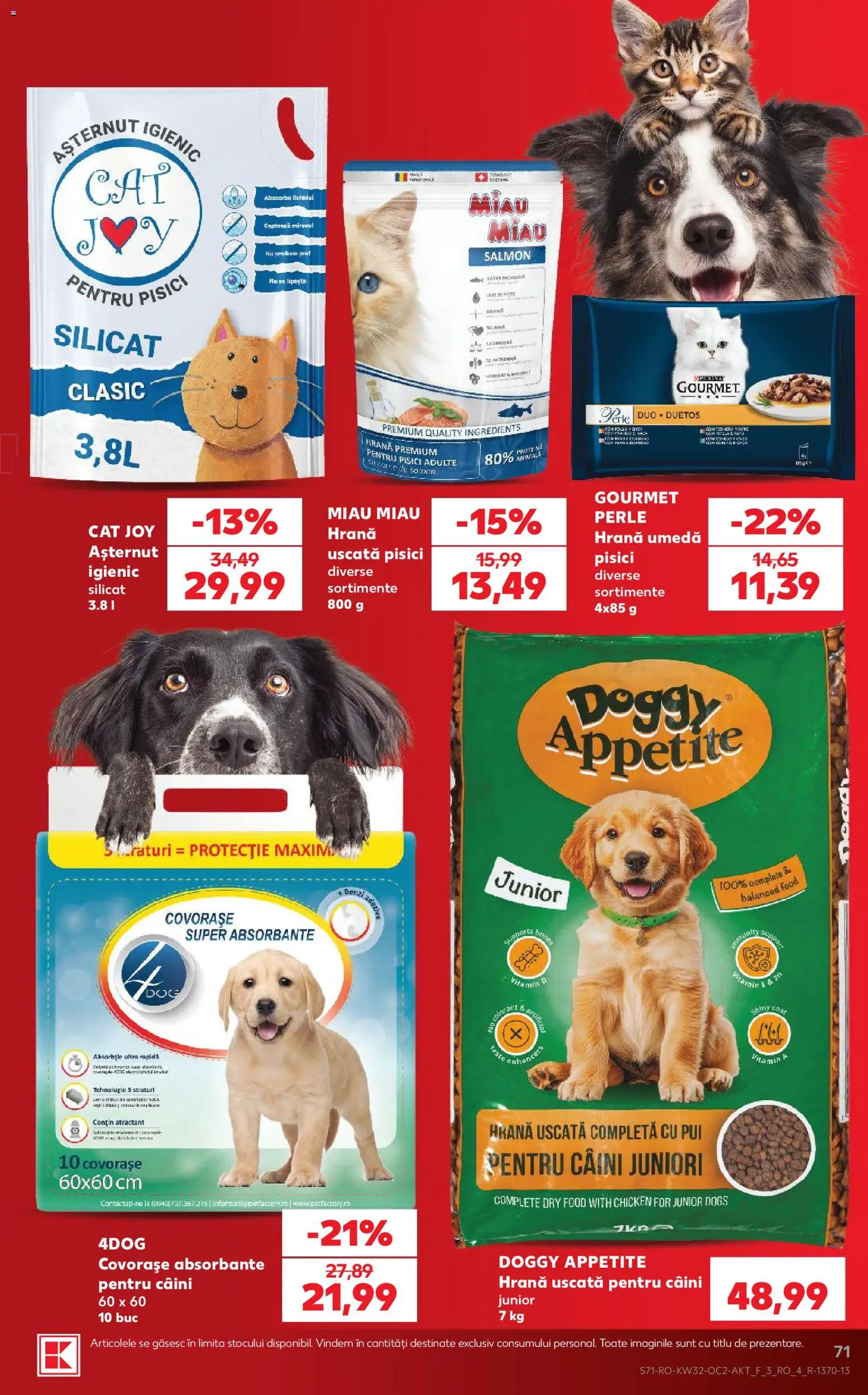 Noul catalog Kaufland – valabil de la 05.08.2026 | Pagină: 71 | Produse: Akrilik boya, Hacıyatmaz Kedi Oyuncağı, Absorbante