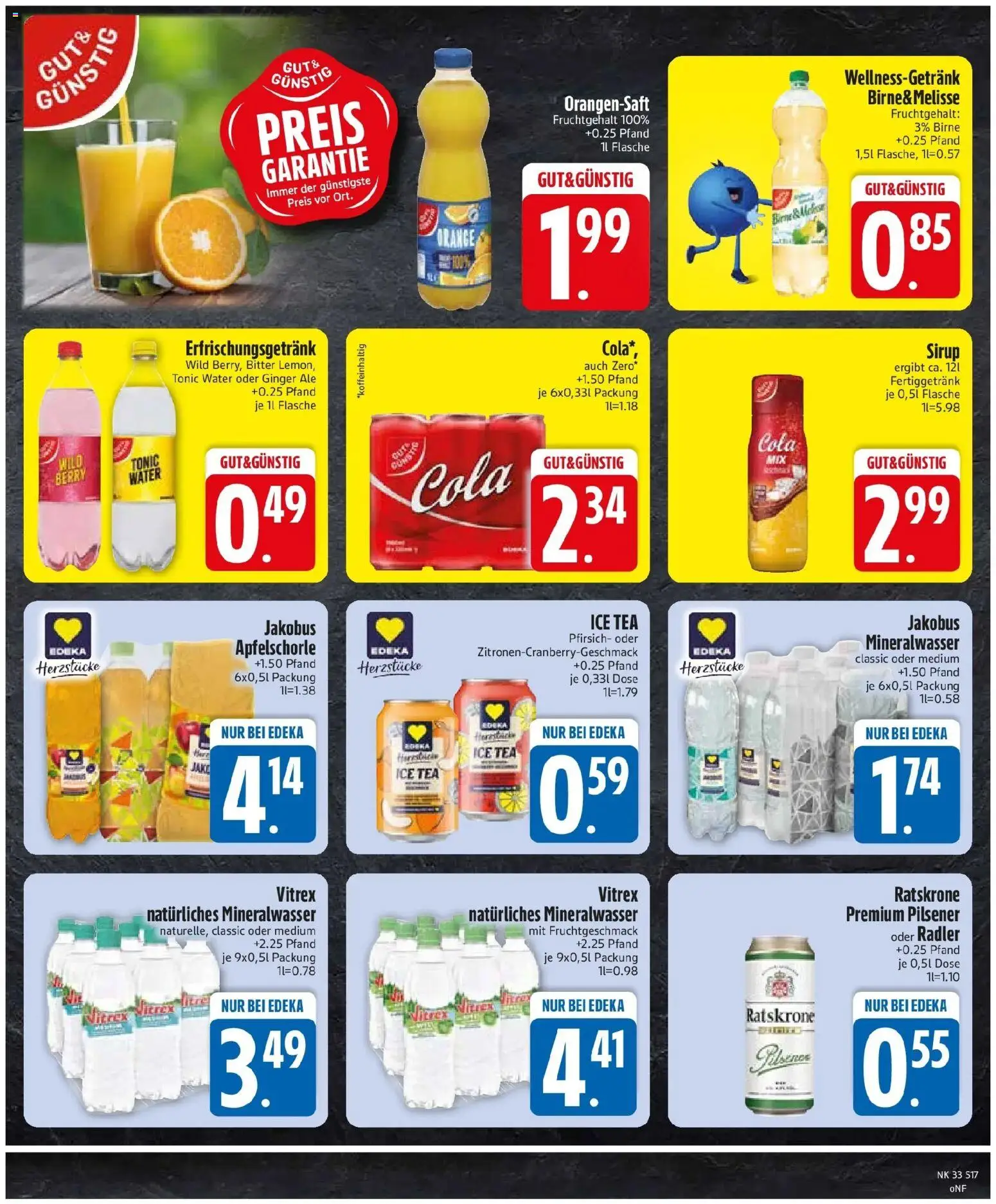 Edeka Prospekt Zwiesel (ab 10.08.2026) » Angebote Online | Seite: 19 | Produkte: Cola, Mineralwasser, Radler, Birne