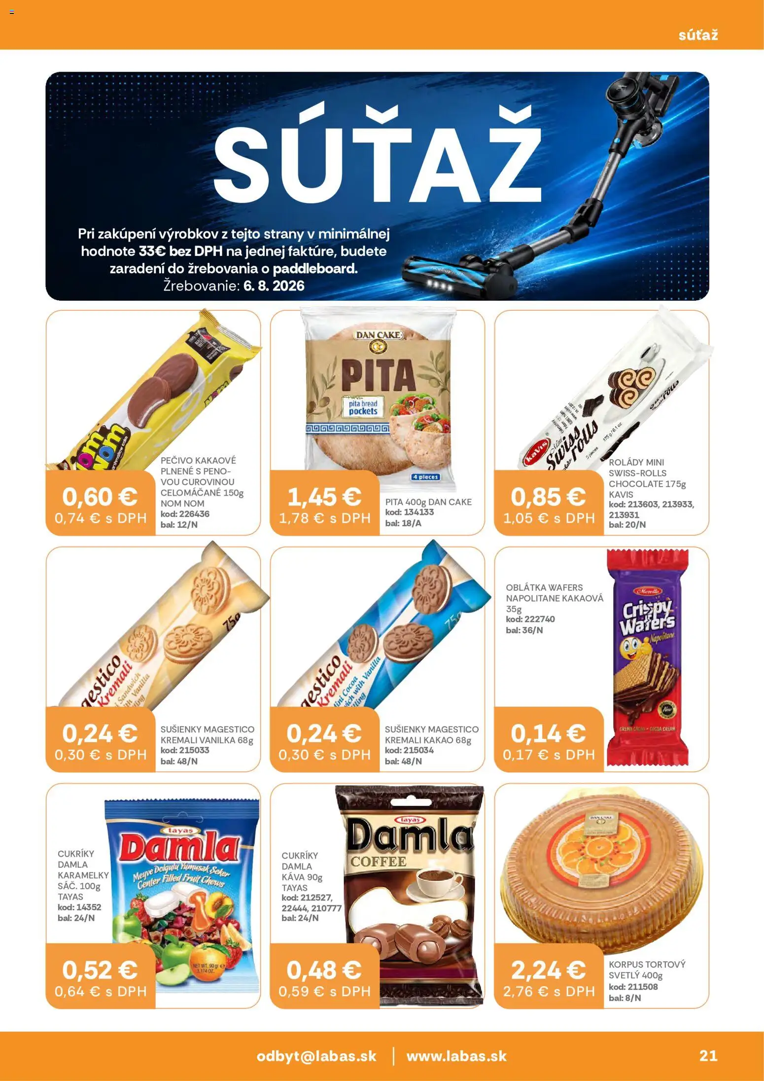 Nové Labaš akcie – leták je platný od 17.07.2026 | Strana: 21 | Produkty: Káva, Cukríky, Kakao