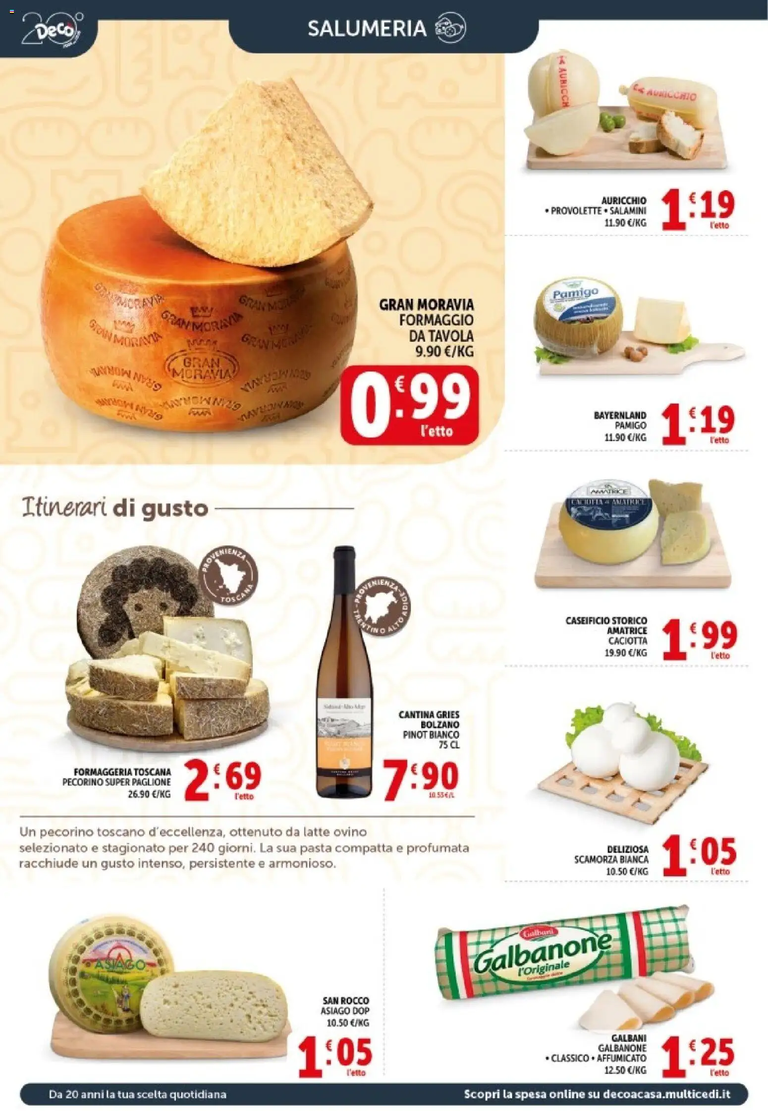 Volantino Decò del 20.05.2026 | Pagina: 2 | Prodotti: Latte, Formaggio, Pasta, Ovino