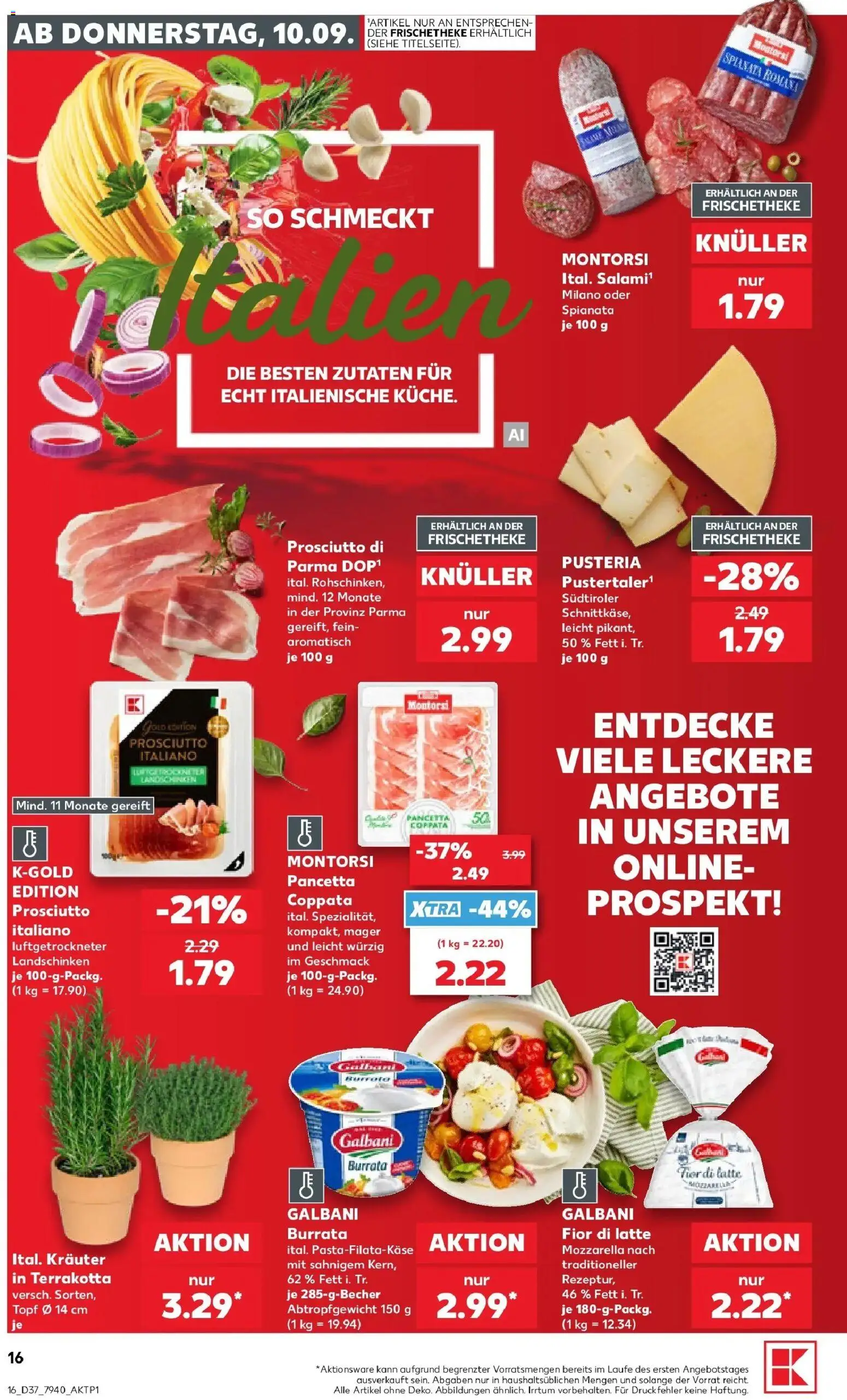 Prospekt Kaufland ab 07.09.2026 » Angebote Online zum Blättern | Seite: 25 | Produkte: Mozzarella, Burrata