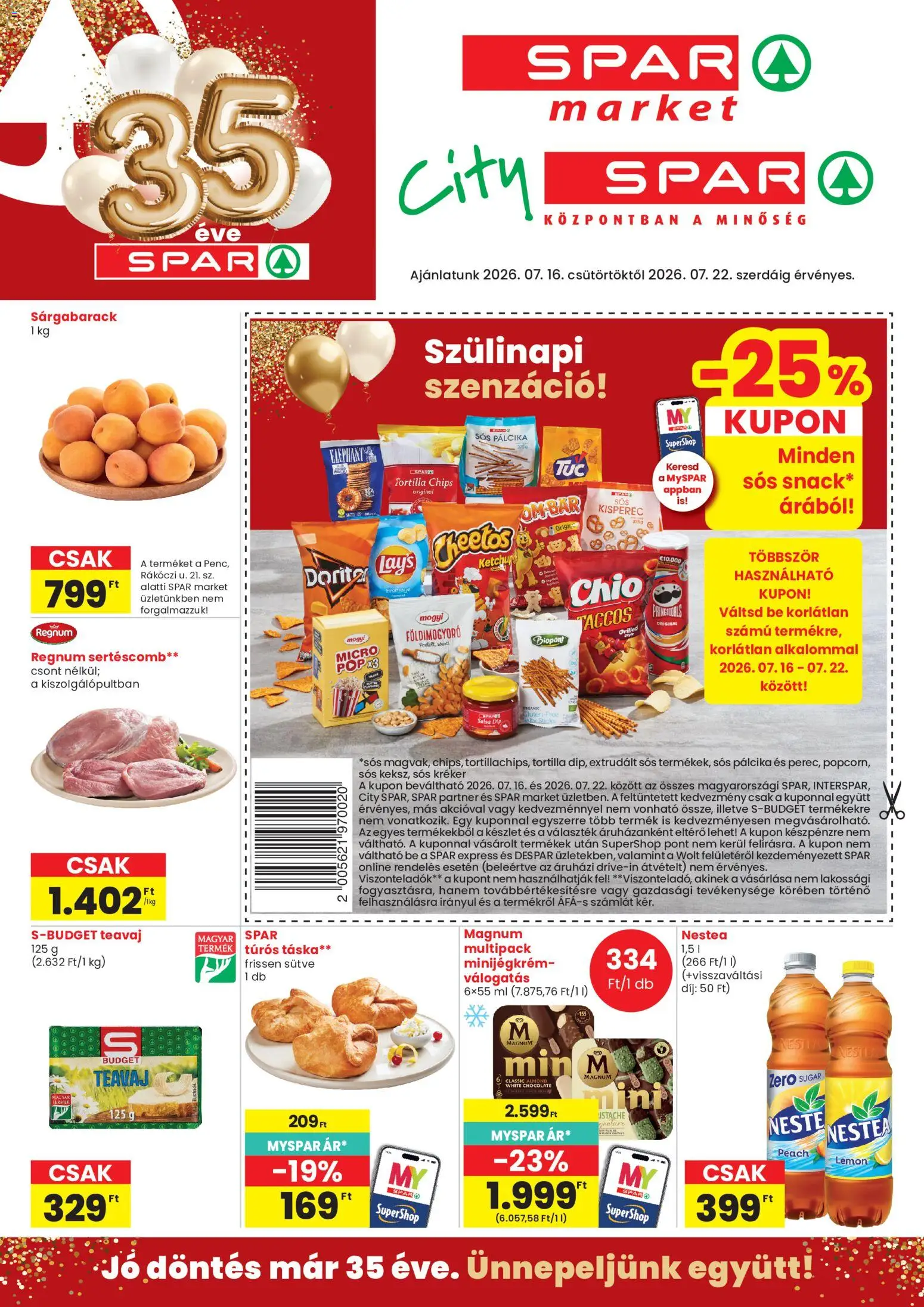 Spar City szórólap catalogue cover