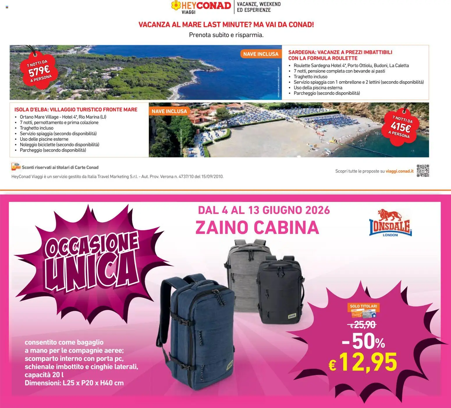 Volantino Conad del 04.06.2026 | Pagina: 5 | Prodotti: Ombrellone, Zaino, Piscina