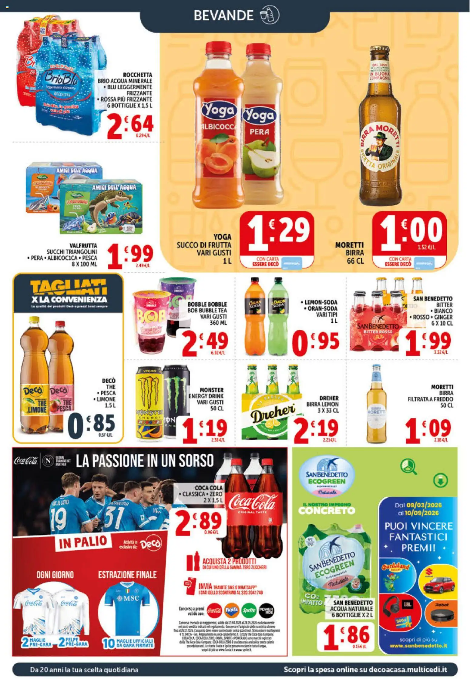 Volantino Decò del 11.05.2026 | Pagina: 14 | Prodotti: Acqua, The, Succo di frutta, Coca Cola