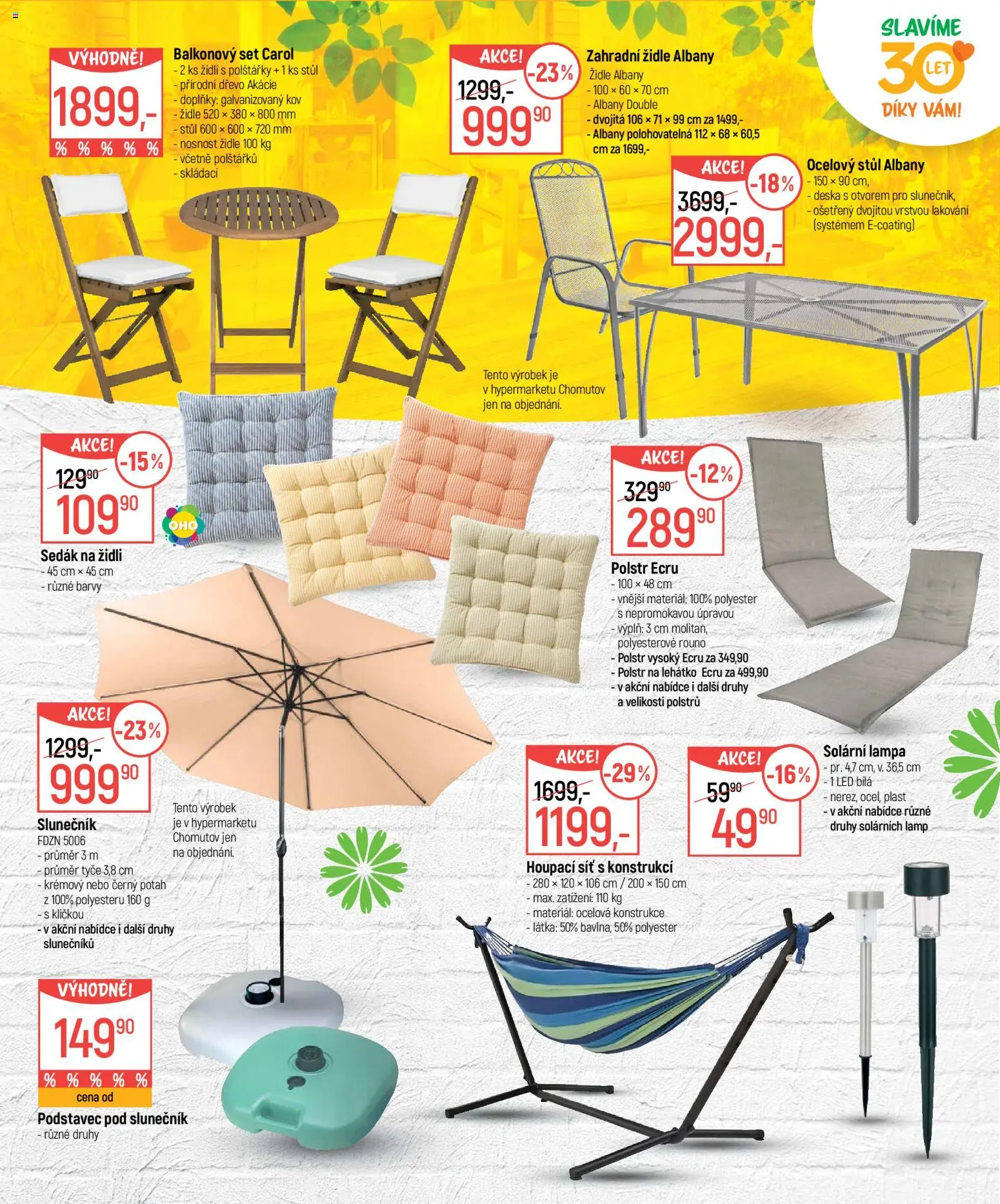 Globus leták - Léto od 06.05.2026 | Strana: 7 | Produkty: Lehátko, Houpací síť, Lampa, Barvy