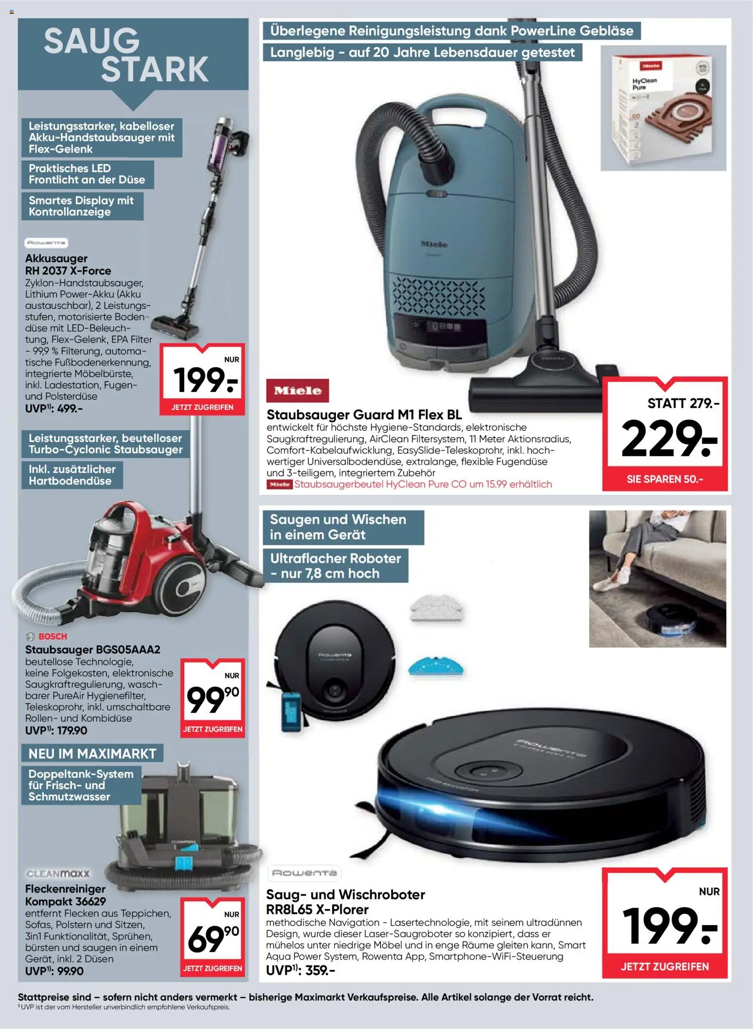 Maximarkt maxi.wochenende gültig ab 01.10.2026 | Seite: 20 | Produkte: Staubsauger, Roboter, Navigation