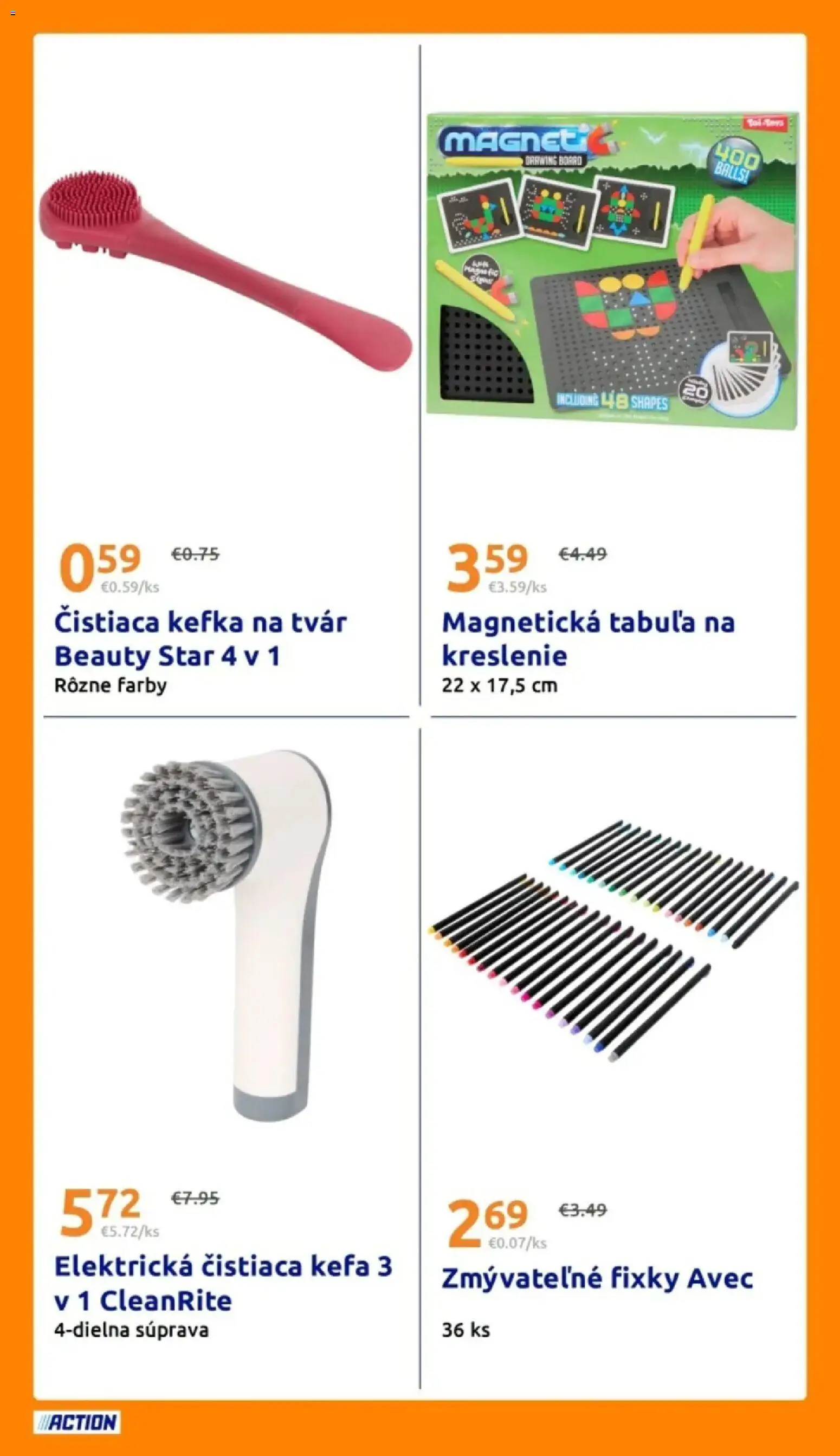 Nové Action akcie – leták je platný od 12.08.2026 | Strana: 27 | Produkty: Fixky, Kefa