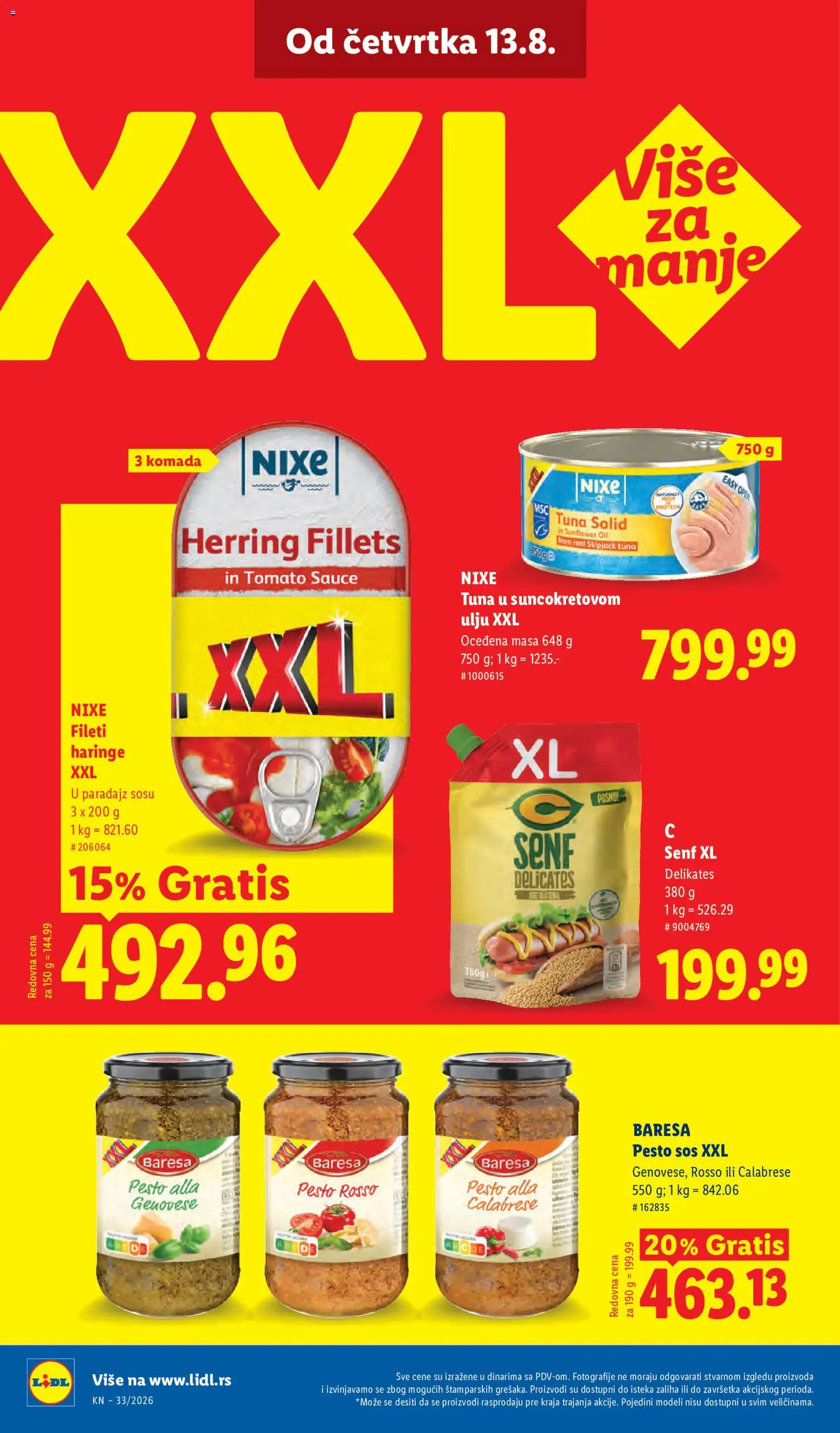 Lidl katalog - važi od 13.08.2026 | Strana: 60 | Proizvode: Tuna, Protein, Sos, Paradajz