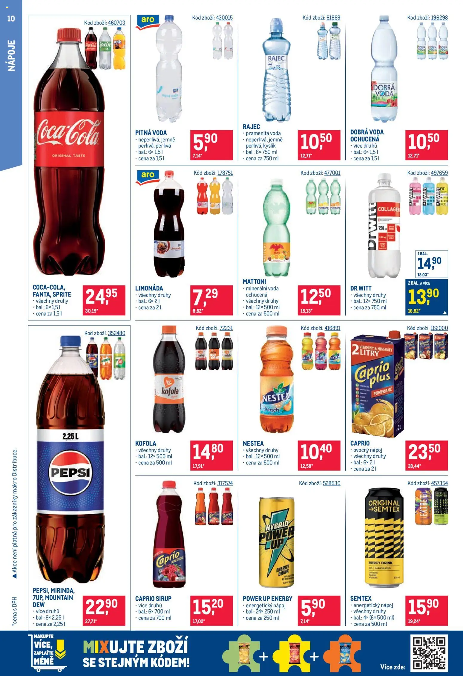 Makro leták od 23.09.2026 | Strana: 10 | Produkty: Mattoni, Minerály, Nápoje, Kofola