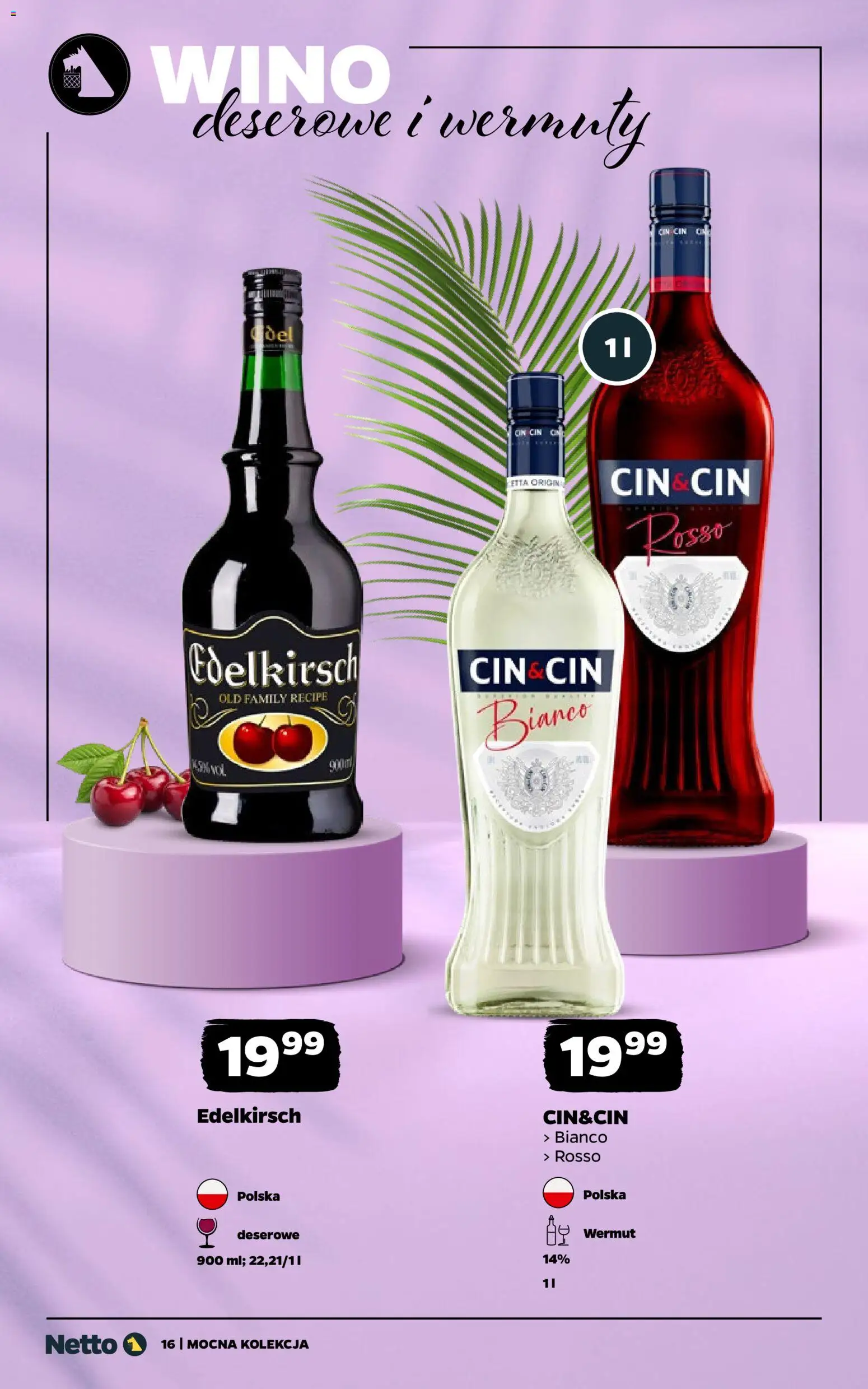 Netto gazetka - Wina od 03.08.2026 | Strona: 16 | Produkty: Cin&cin bianco, Wino
