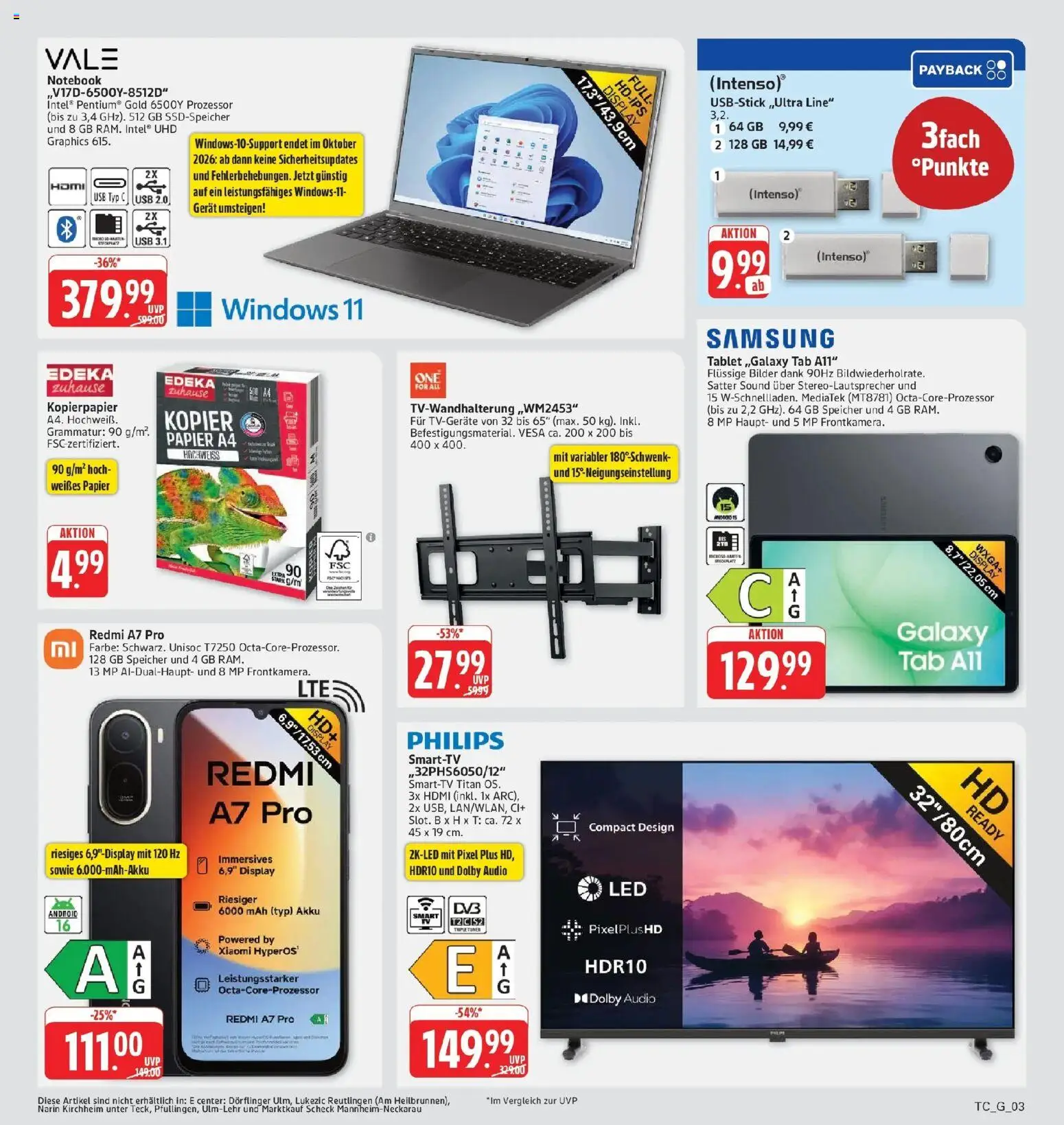 Edeka Prospekt Eislingen (ab 31.08.2026) » Angebote Online | Seite: 31 | Produkte: Samsung, Bilder, Notebook, Audio