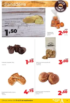Vista previa Alimerka folleto válido desde el 21/09/2026 | Página: 9 | Productos: Maíz, Magdalenas, Panadería, Mantequilla