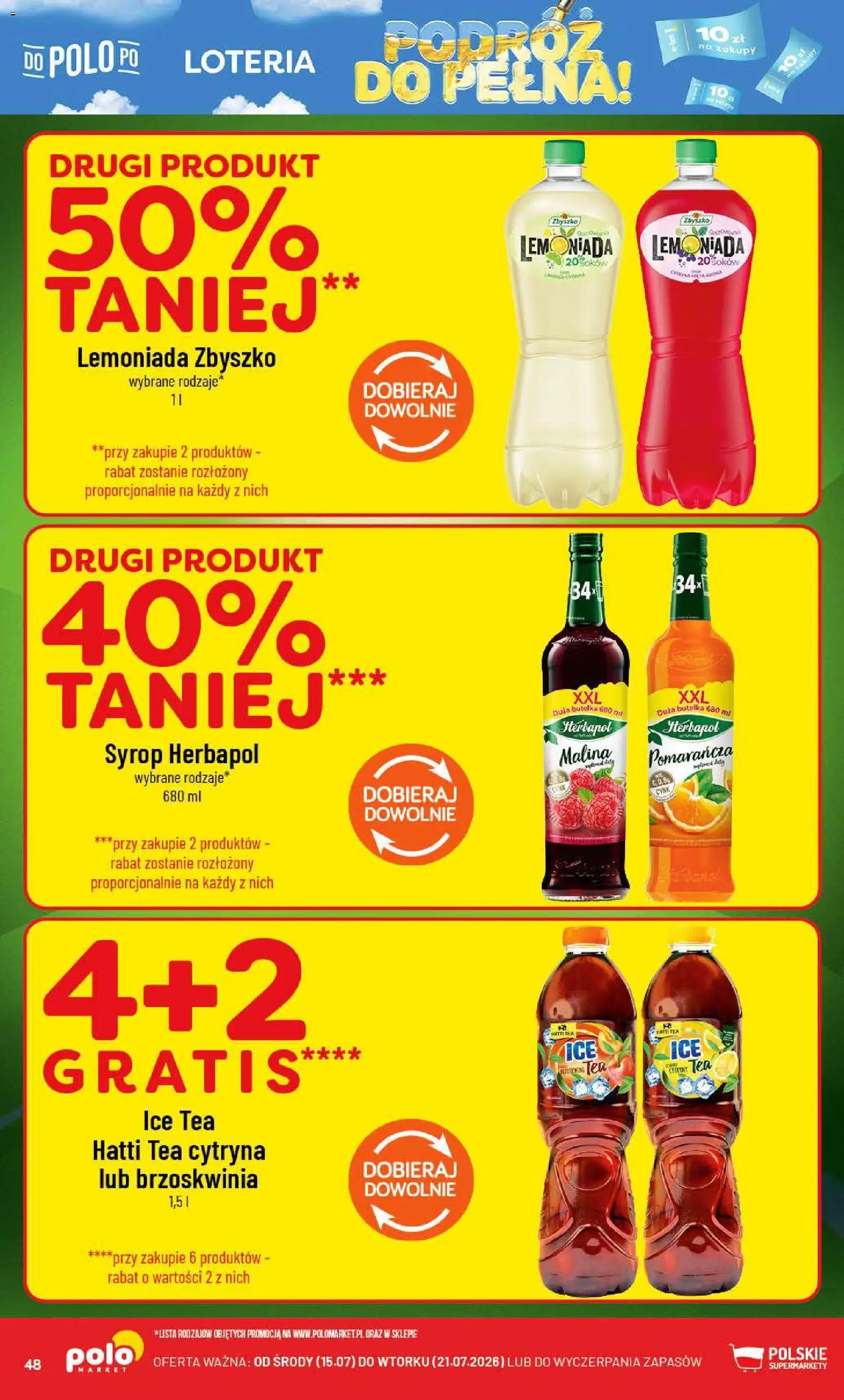 POLOmarket gazetka od 15.07.2026 | Strona: 48 | Produkty: Cytryna, Brzoskwinia, Syrop, Malina