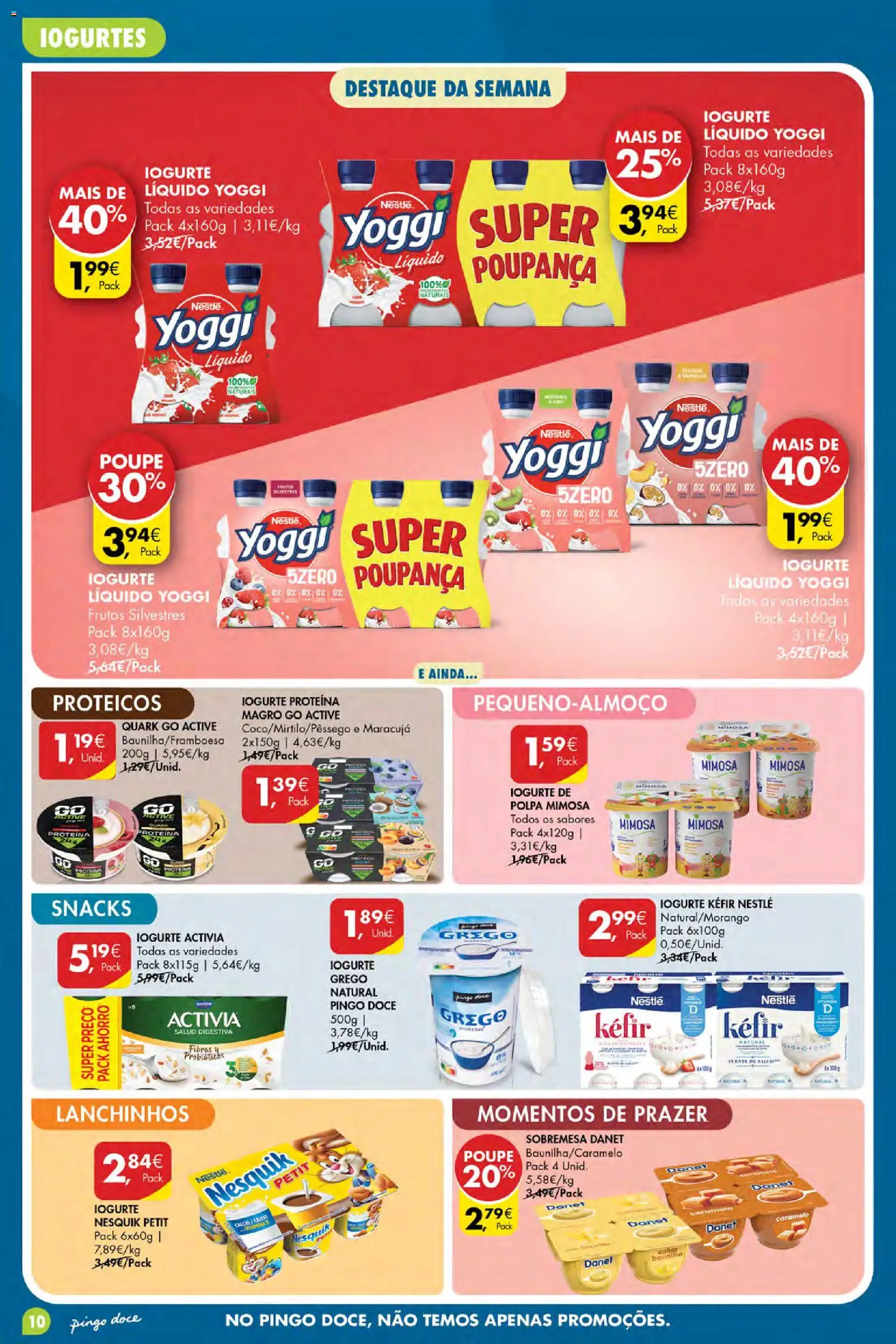 Pingo Doce Poupe Esta Semana Açores │ válido de 02/07/2026 | Página: 10 | Produtos: Probióticos, Iogurtes, Kefir nestlé, Nestlé