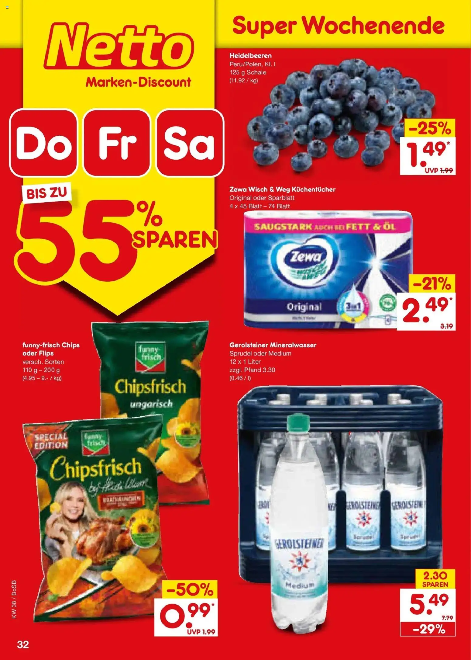 Netto Marken-Discount Prospekt Bochum – gültig ab 14.09.2026 | Seite: 46 | Produkte: Öl, Zewa, Mineralwasser, Chips