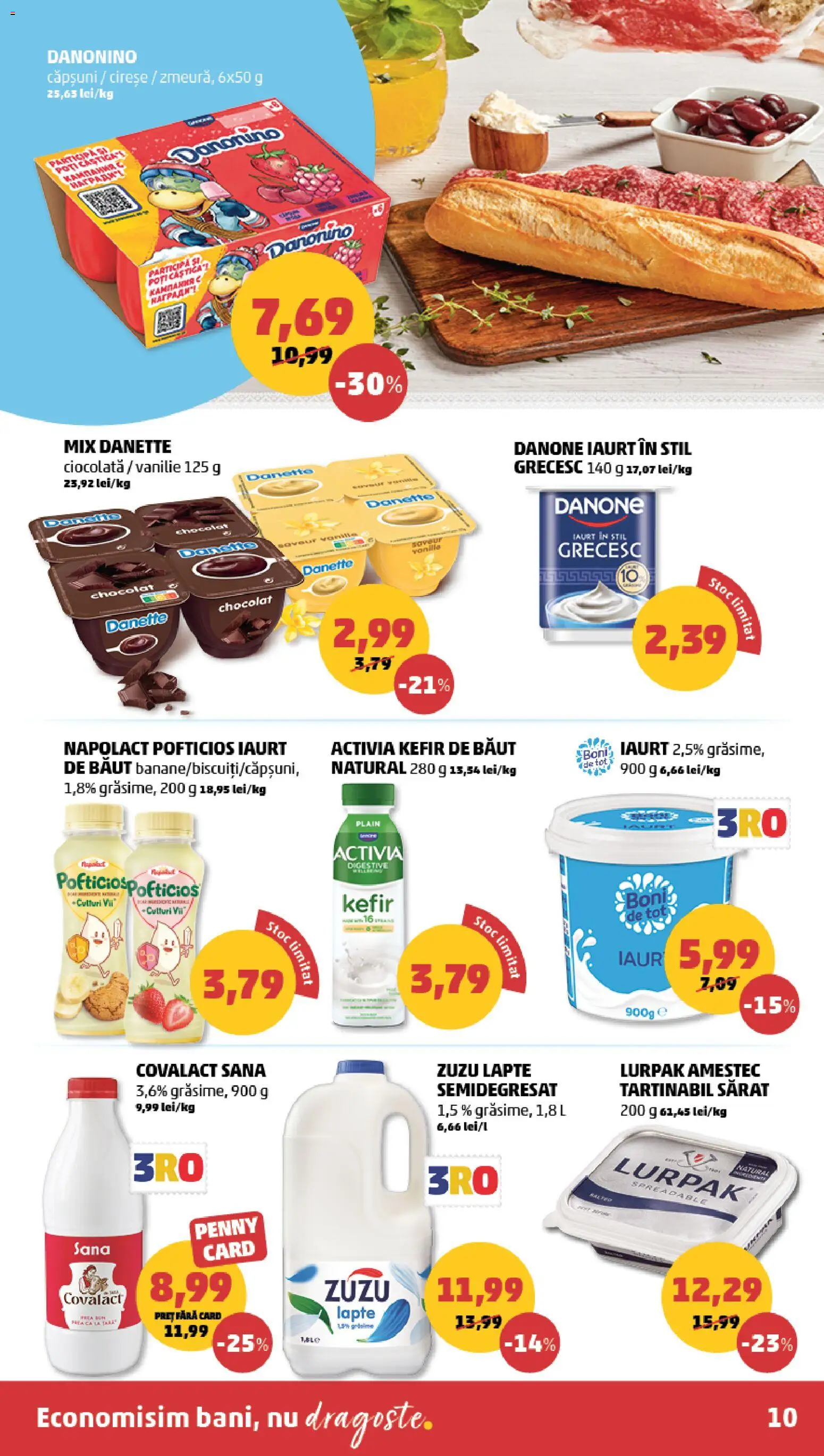 Noul catalog PENNY – valabil de la 24.06.2026 | Pagină: 10 | Produse: Lapte, Iaurt, Ciocolată, Căpșuni