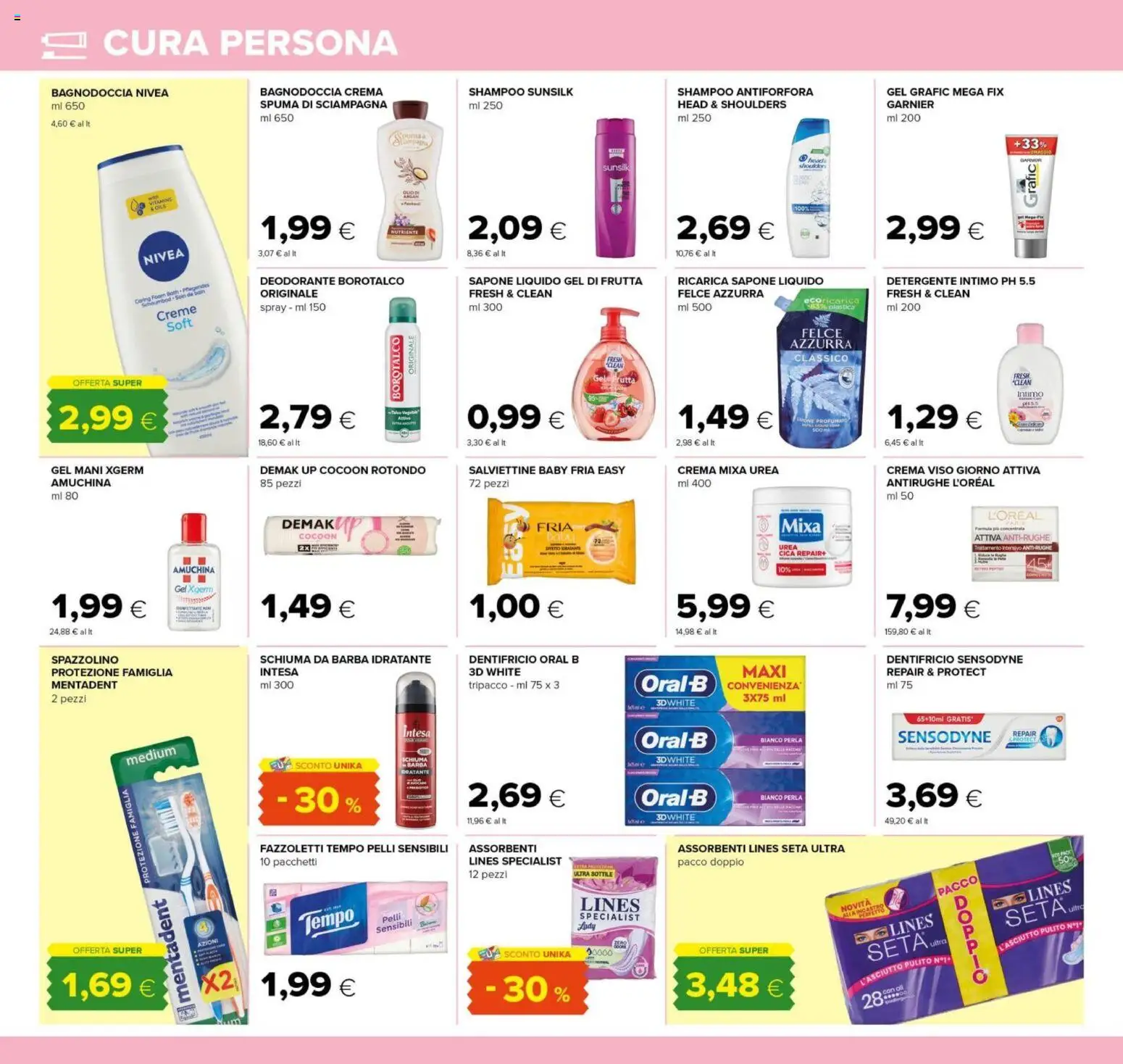 Volantino Tigre del 21/08/2026 | Pagina: 18 | Prodotti: Shampoo, Schiuma, Spazzolino, Crema viso