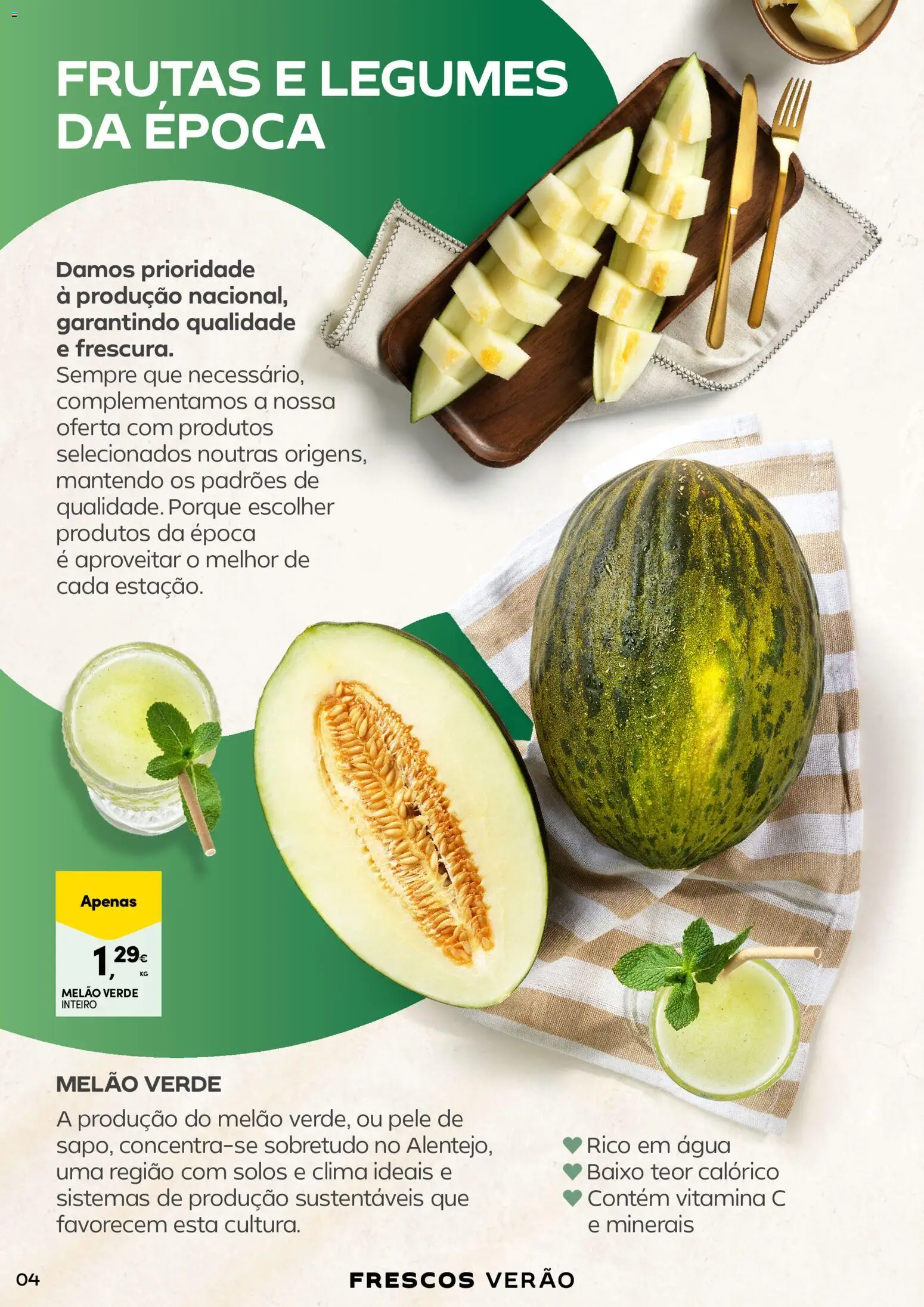 Continente - Frescos Frescura do Verão │ válido de 16.06.2026 | Página: 4 | Produtos: Agua, Vitamina c, Melão