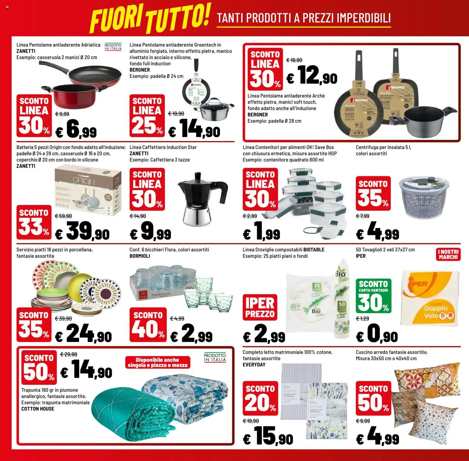 Volantino Iper del 10/08/2026 | Pagina: 34 | Prodotti: Centrifuga, Trapunta, Silicone, Casseruola