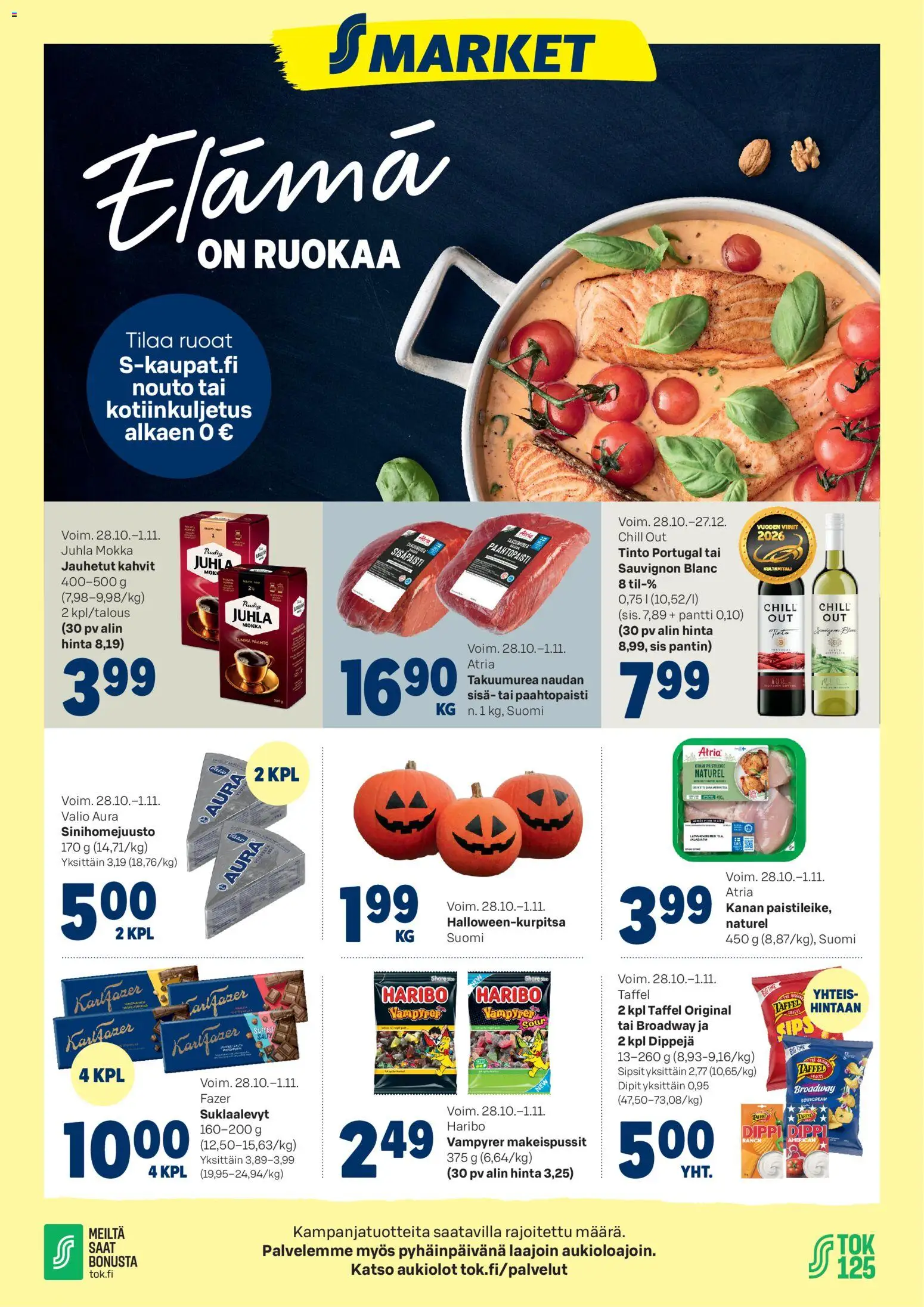S-market tarjoukset – voimassa 28/10/2026 alkaen | Sivu: 1