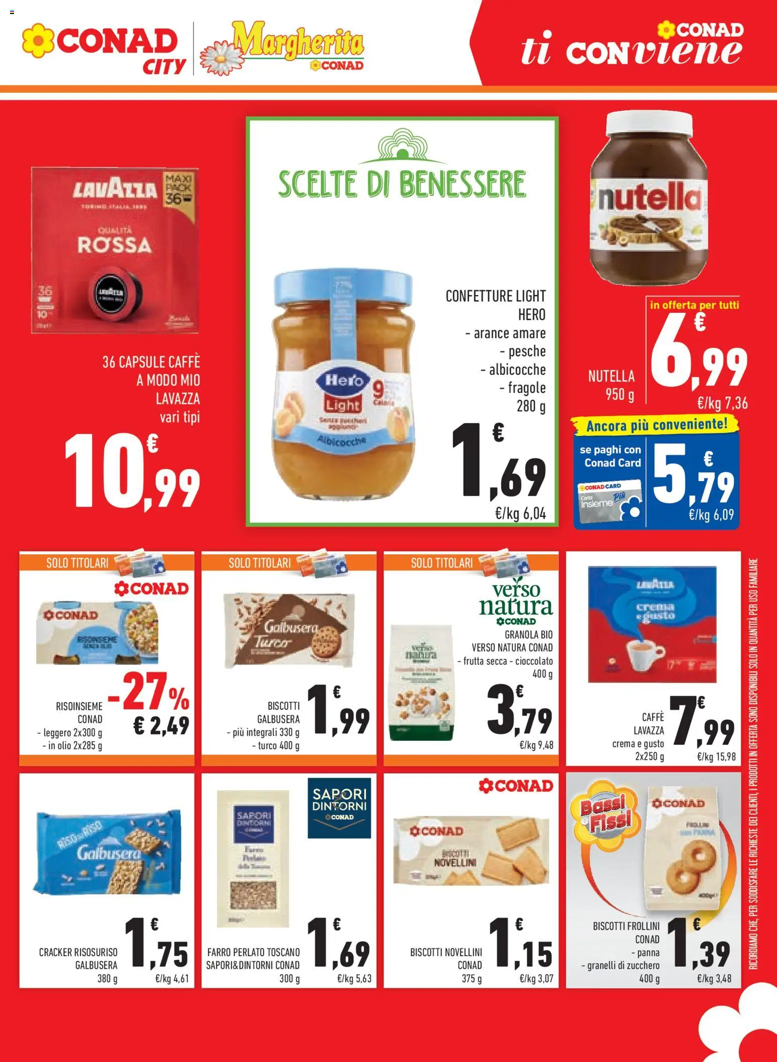 Volantino Conad del 15/07/2026 | Pagina: 9 | Prodotti: Panna, Olio, Lavazza, Farro