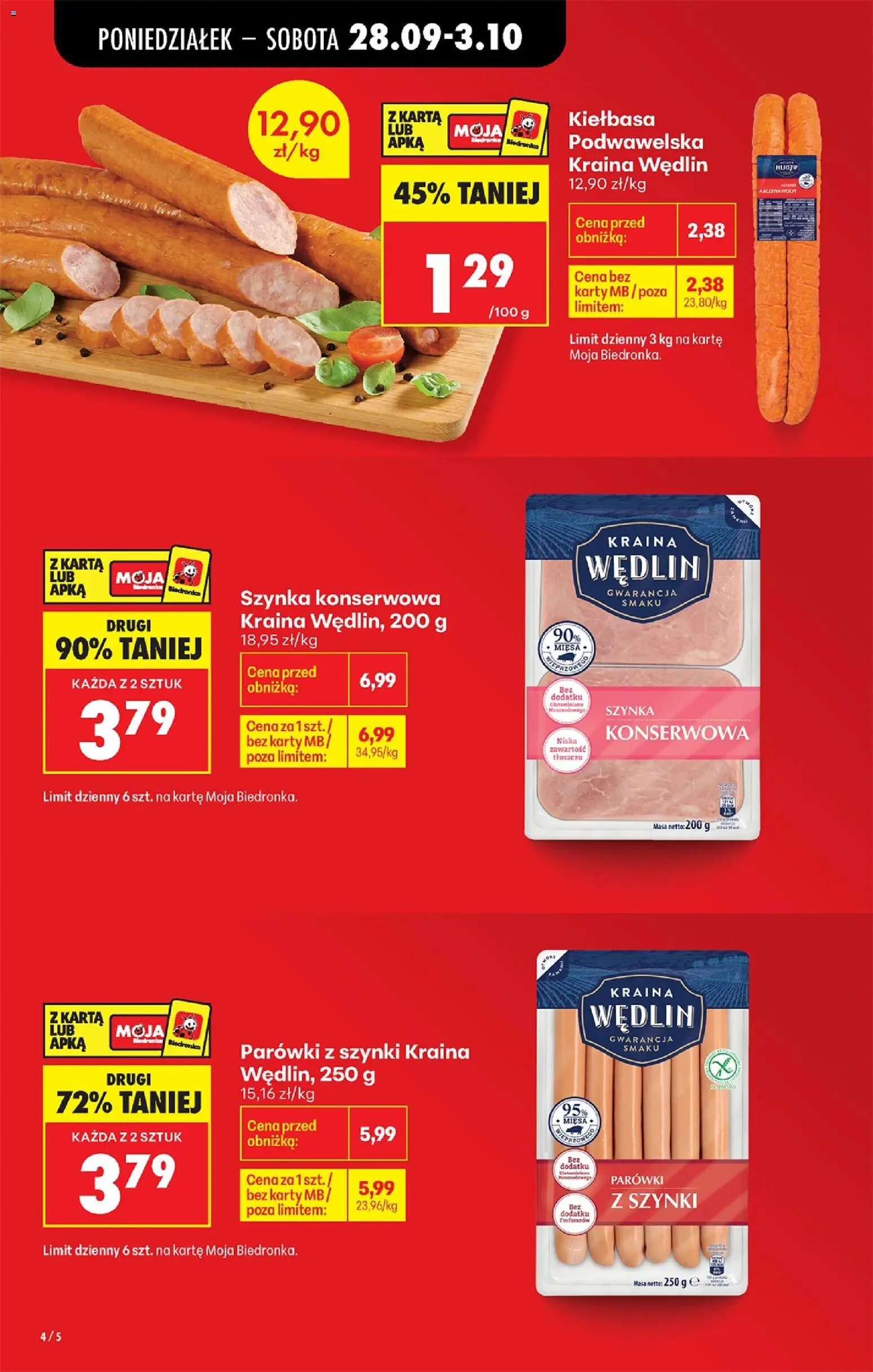 Biedronka Polsko leták - Codziennie niskie ceny od 28.09.2026 | Strana: 6 | Produkty: Karty