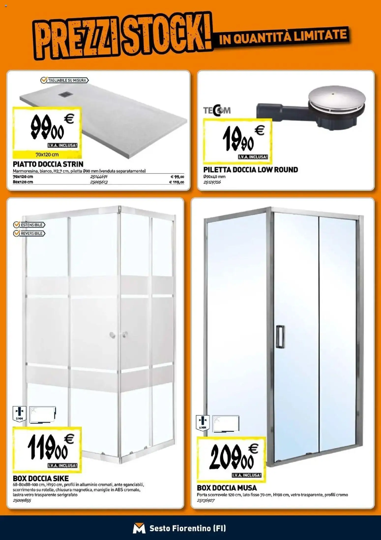 Volantino TECNOMAT del 24/09/2026 | Pagina: 2 | Prodotti: Box doccia, Piatto, Alluminio, Doccia