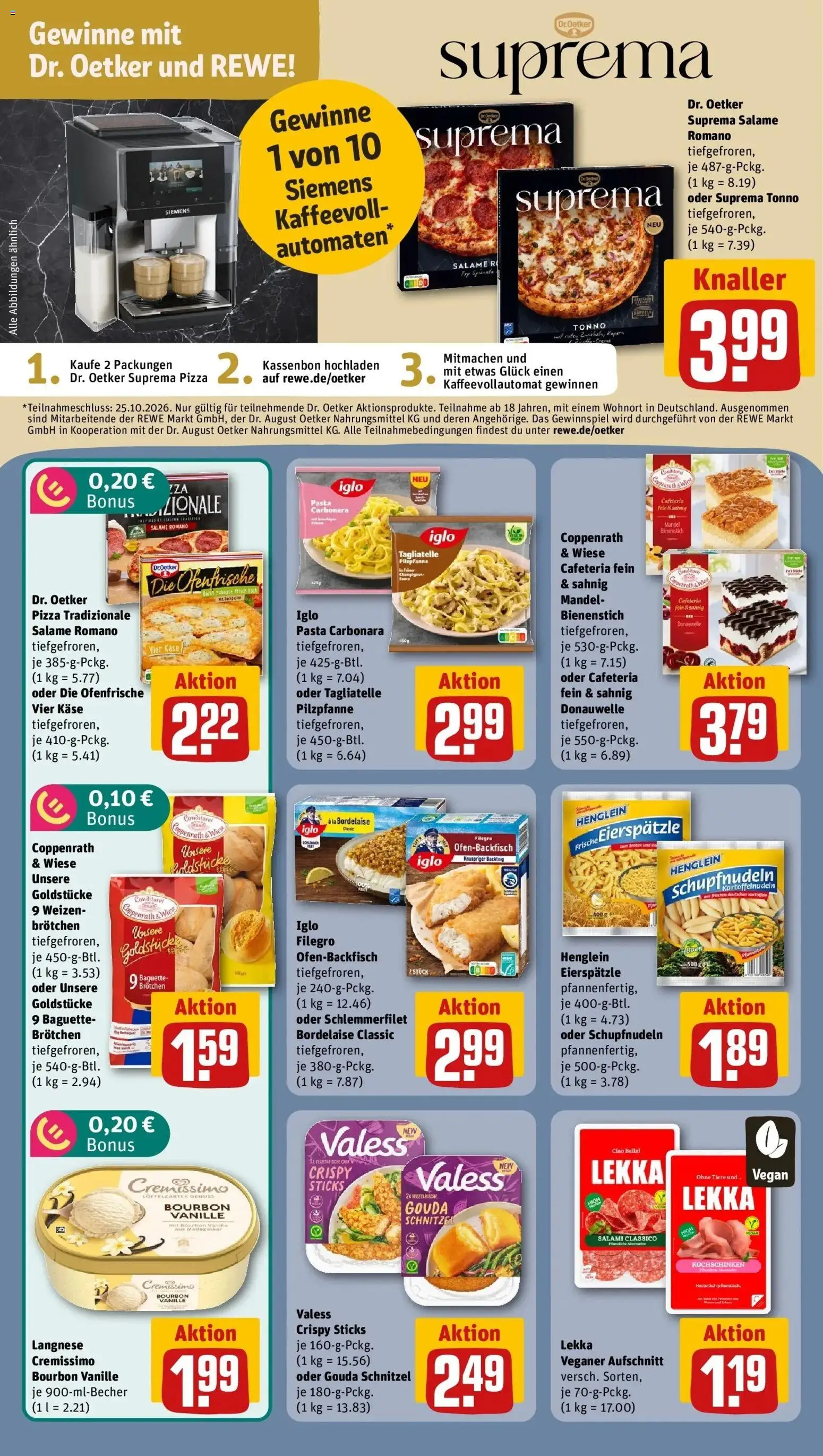 REWE Prospekt ab 05.10.2026 zum Blättern » Angebote | Seite: 16 | Produkte: Gouda, Schnitzel, Pizza, Bourbon