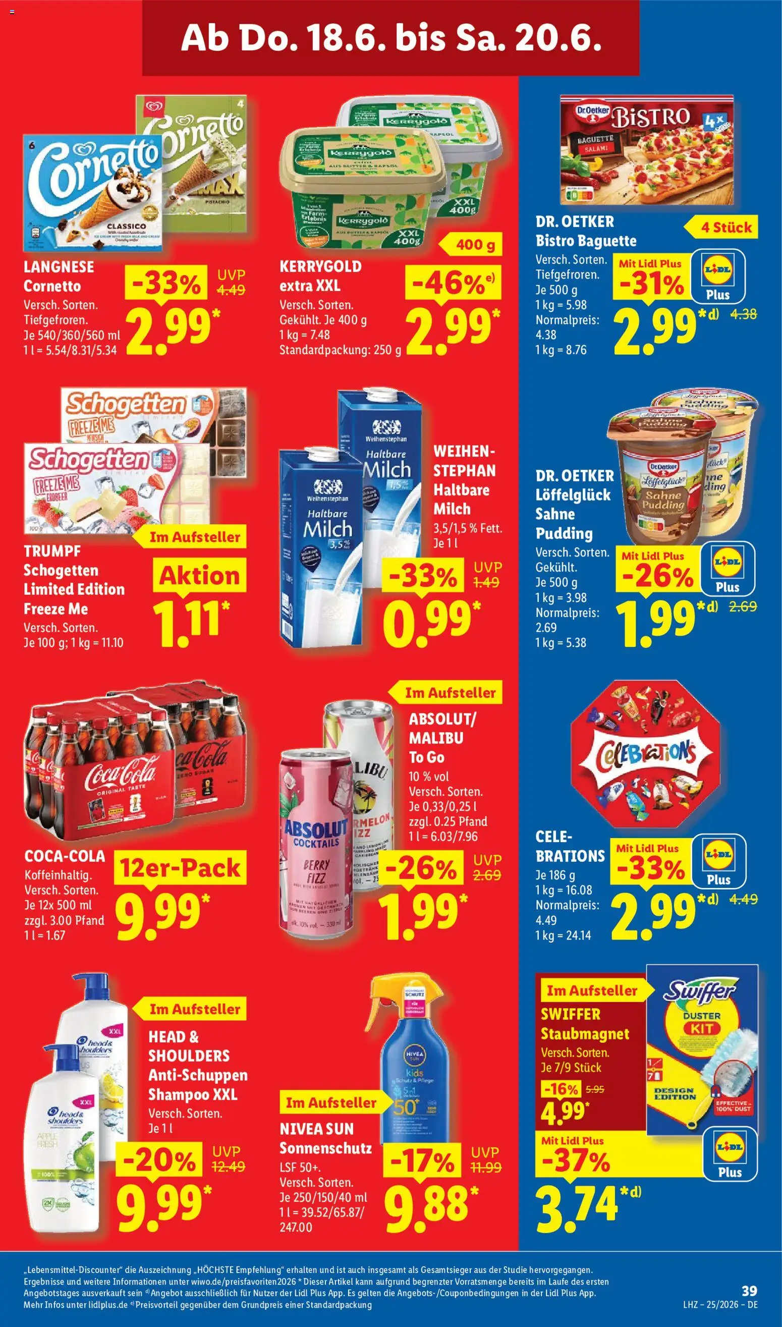 Lidl Německo leták od 15.06.2026 | Strana: 63 | Produkty: Schogetten, Coca cola, Swiffer, Cola