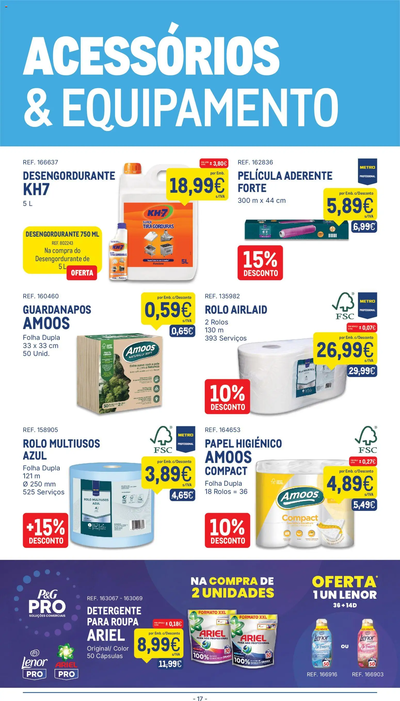 Makro folheto │ válido de 29/09/2026 | Página: 17 | Produtos: Papel higiénico, Guardanapos, Detergente, Cápsulas