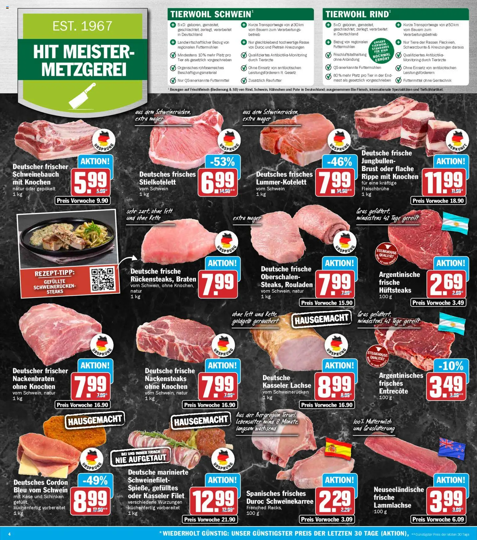 HIT Prospekt 	 – gültig ab 09.03.2026 | Seite: 4 | Produkte: Pute, Hahnchen, Käse, Schweinerucken