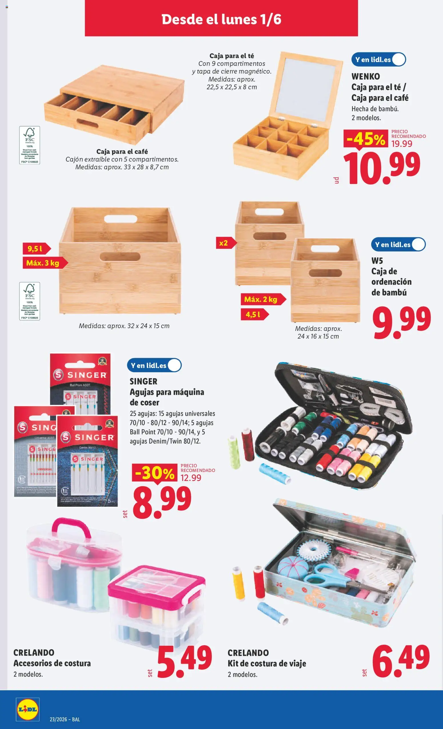 Lidl folleto de bazar Illes Balears │ válido desde el 01.06.2026 | Página: 10 | Productos: Café, Té, Máquina de coser, Caja