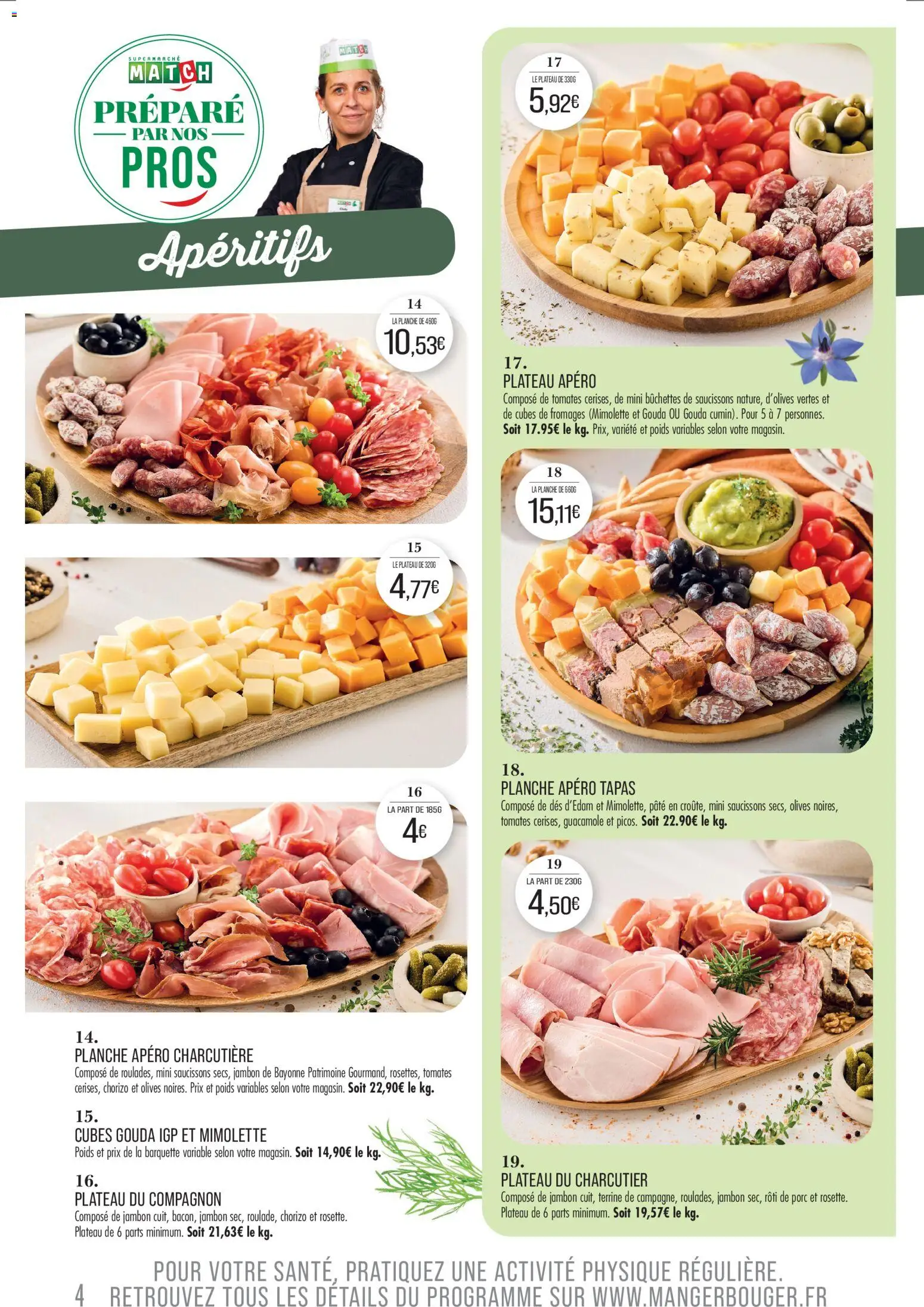 {H1} | Page: 4 | Produits: Chorizo, Guacamole, Porc, Gouda