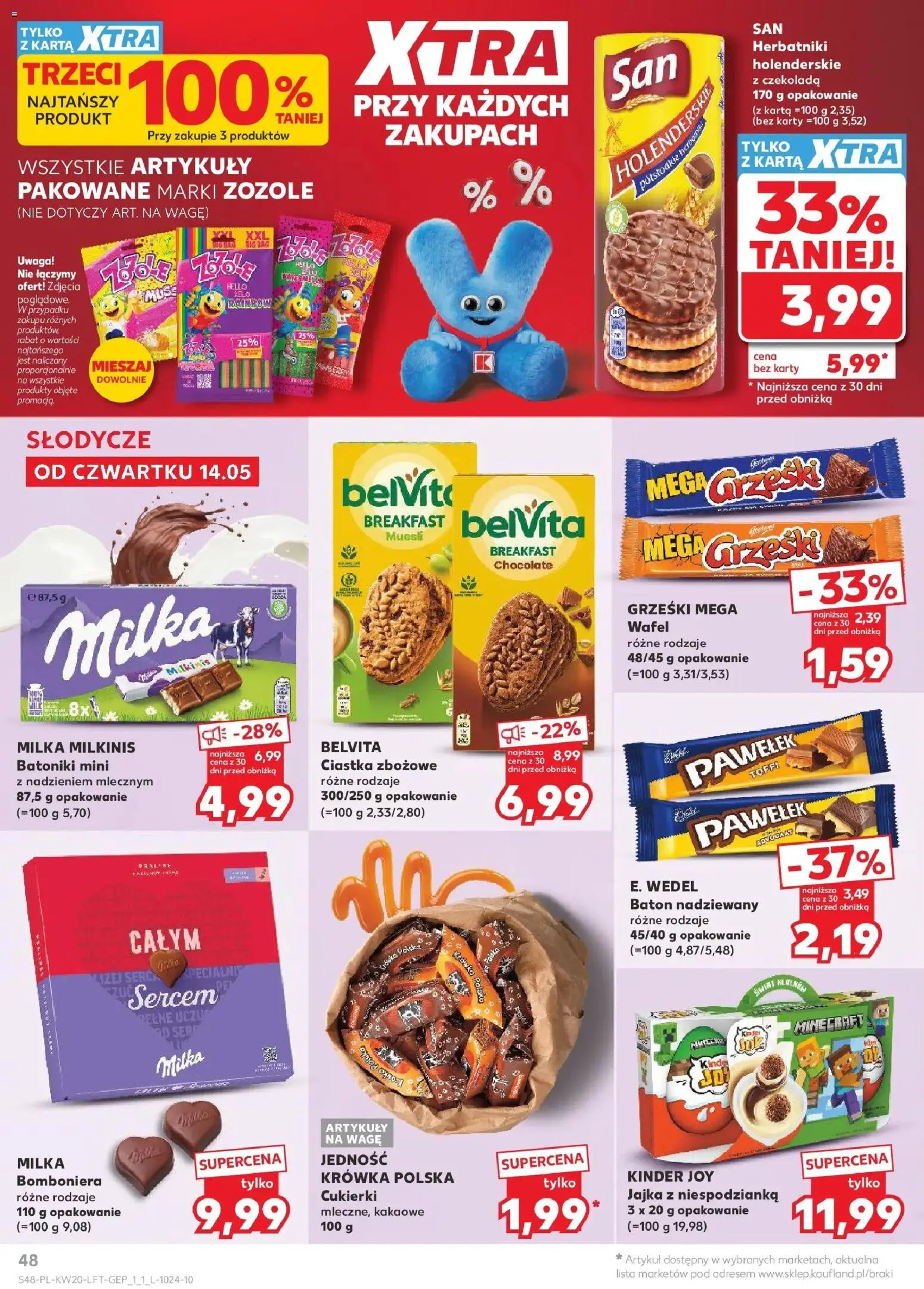 Kaufland gazetka od 14.05.2026 | Strona: 48 | Produkty: Karta, Słodycze, Baton, Jajka