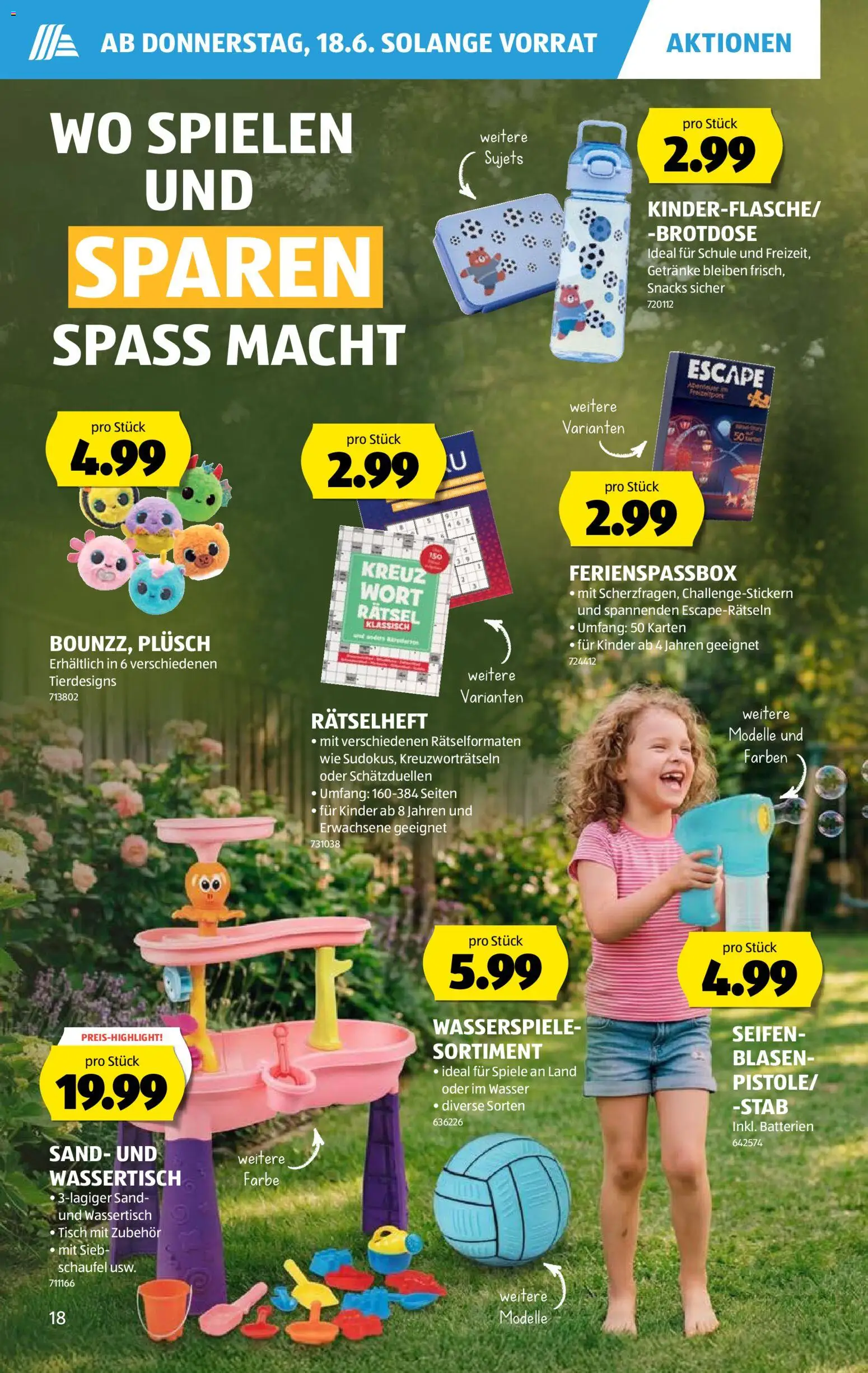 Aldi aktionen – gültig ab 18.06.2026 | Seite: 18 | Produkte: Tisch, Wasser