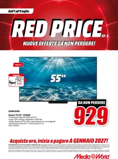 Anteprima del volantino Media World volantino valido a partire dal 01/07/2026 | Pagina: 5 | Prodotti: smart TV, TV, Samsung