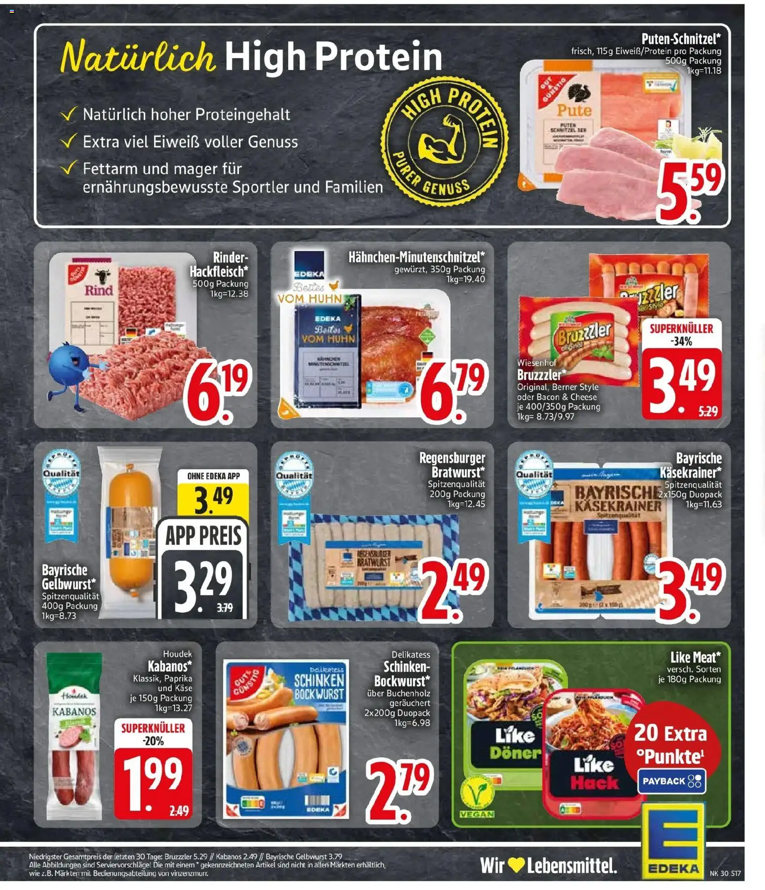 Edeka prospekt Asbach-Bäumenheim – gültig ab 20.07.2026 | Seite: 19 | Produkte: Bockwurst, Käsekrainer, Paprika, Schinken