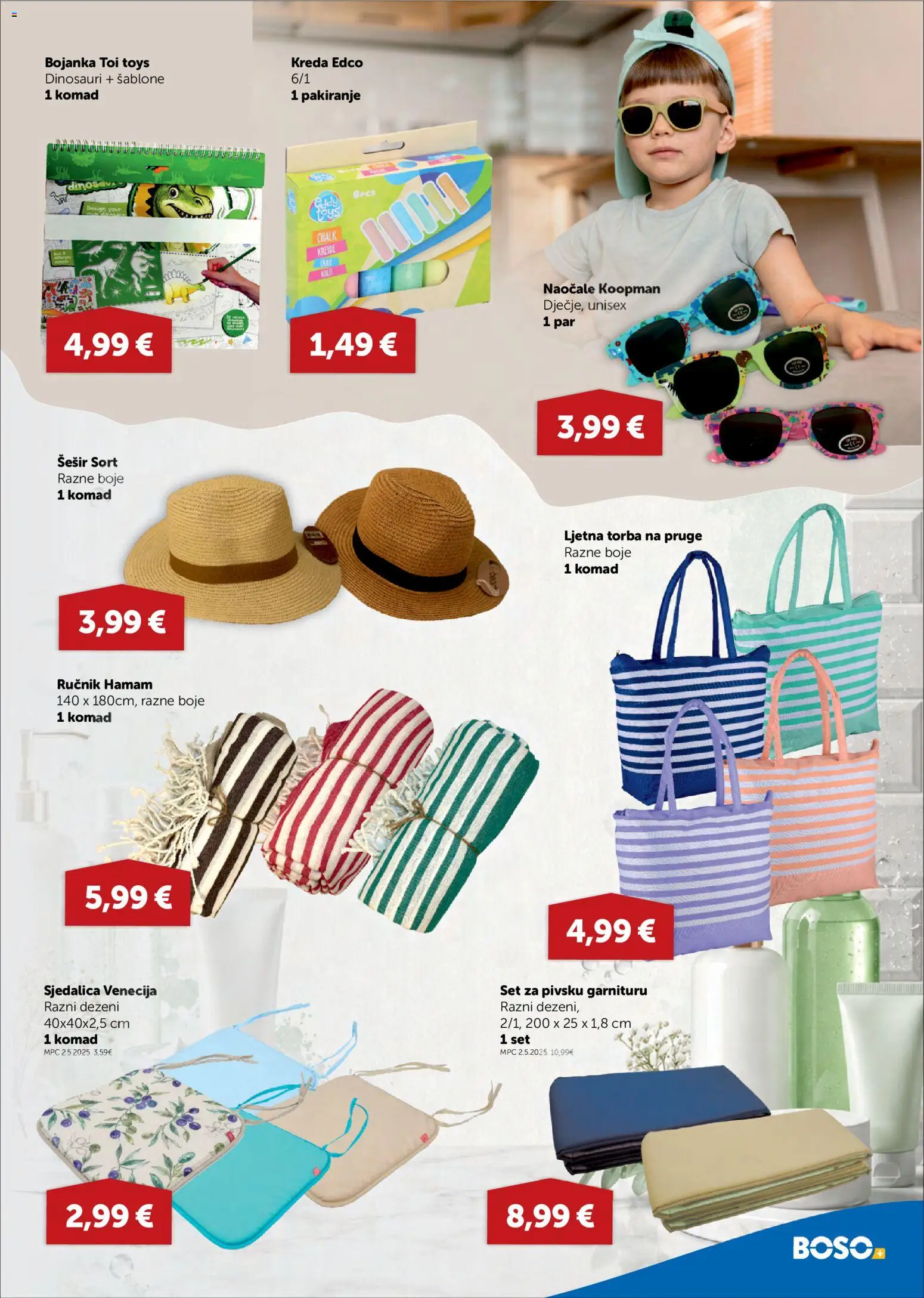 Boso katalog | vrijedi od 23.07.2026 | Stranica: 17 | Proizvodi: Ručnik, Šešir, Naočale, Torba