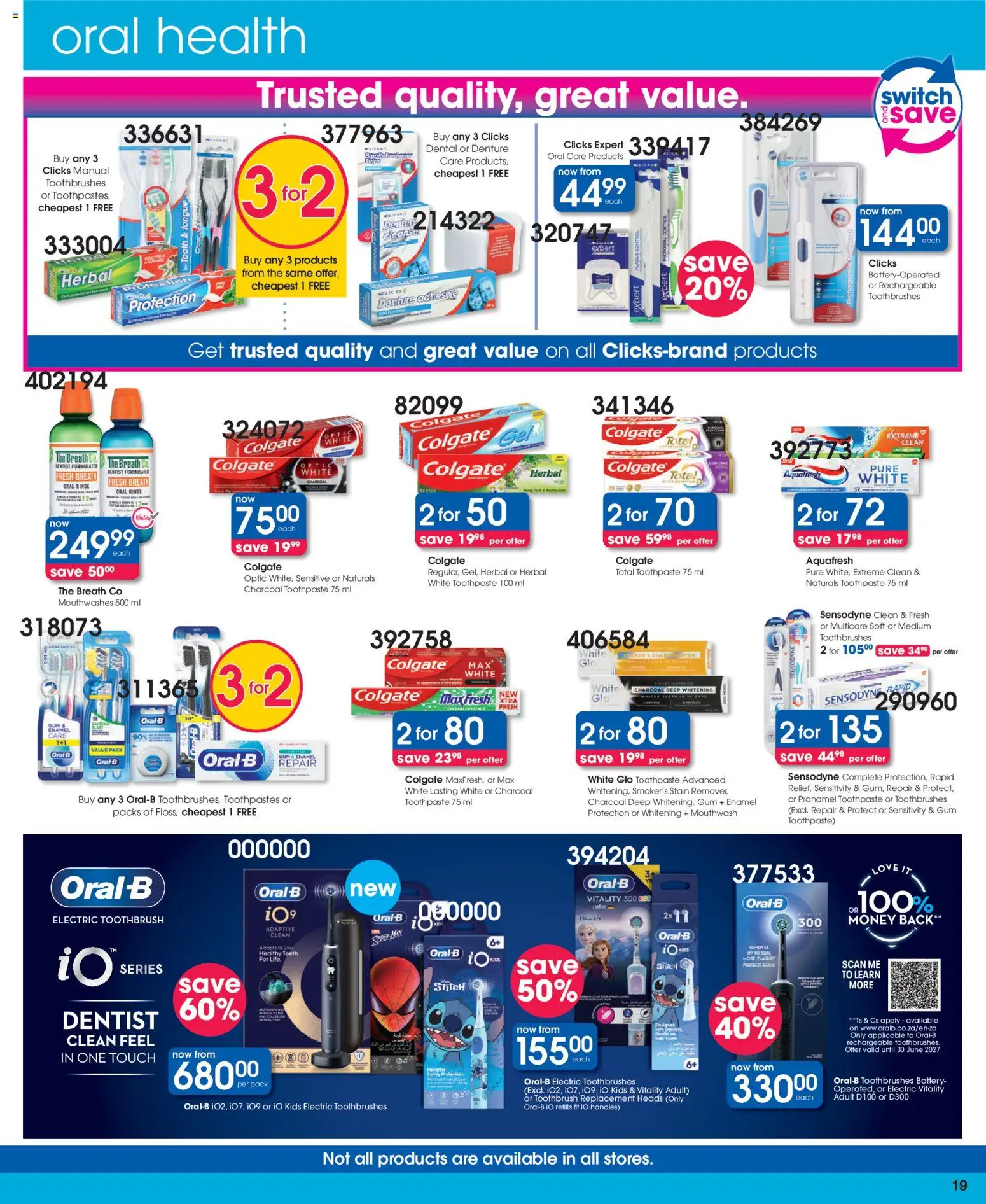 New Clicks catalogue – valid from 09.06.2026 | Page: 17 | Products: Electric toothbrush, Battery, Adhesive, Enamel