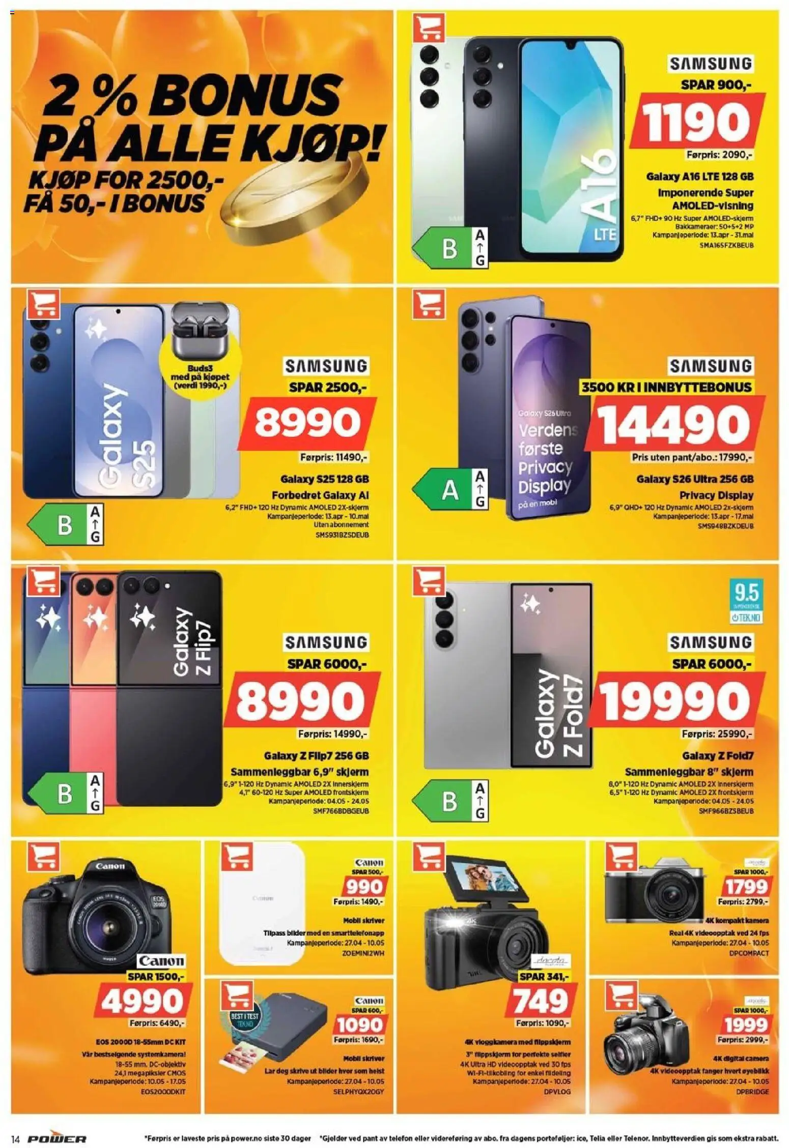 {H1} | Side: 14 | Produkter: Telefon, Skjerm, Kamera
