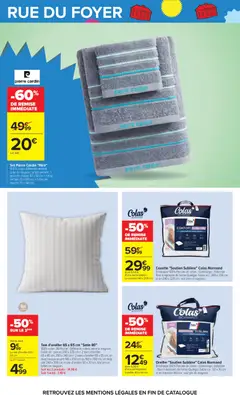 Carrefour - Prévisualisation de Couette "Soutien Sublime" Colas Normand, Enveloppe 100% Percale de coton - Garnissage : Polyester - fibre à mémoire de forme Qualigel. Existe en : 200 x 200 cm et en 240 x 220 cm : voir prix en magasin. valide à partir de 08/09/2026 | Page: 78