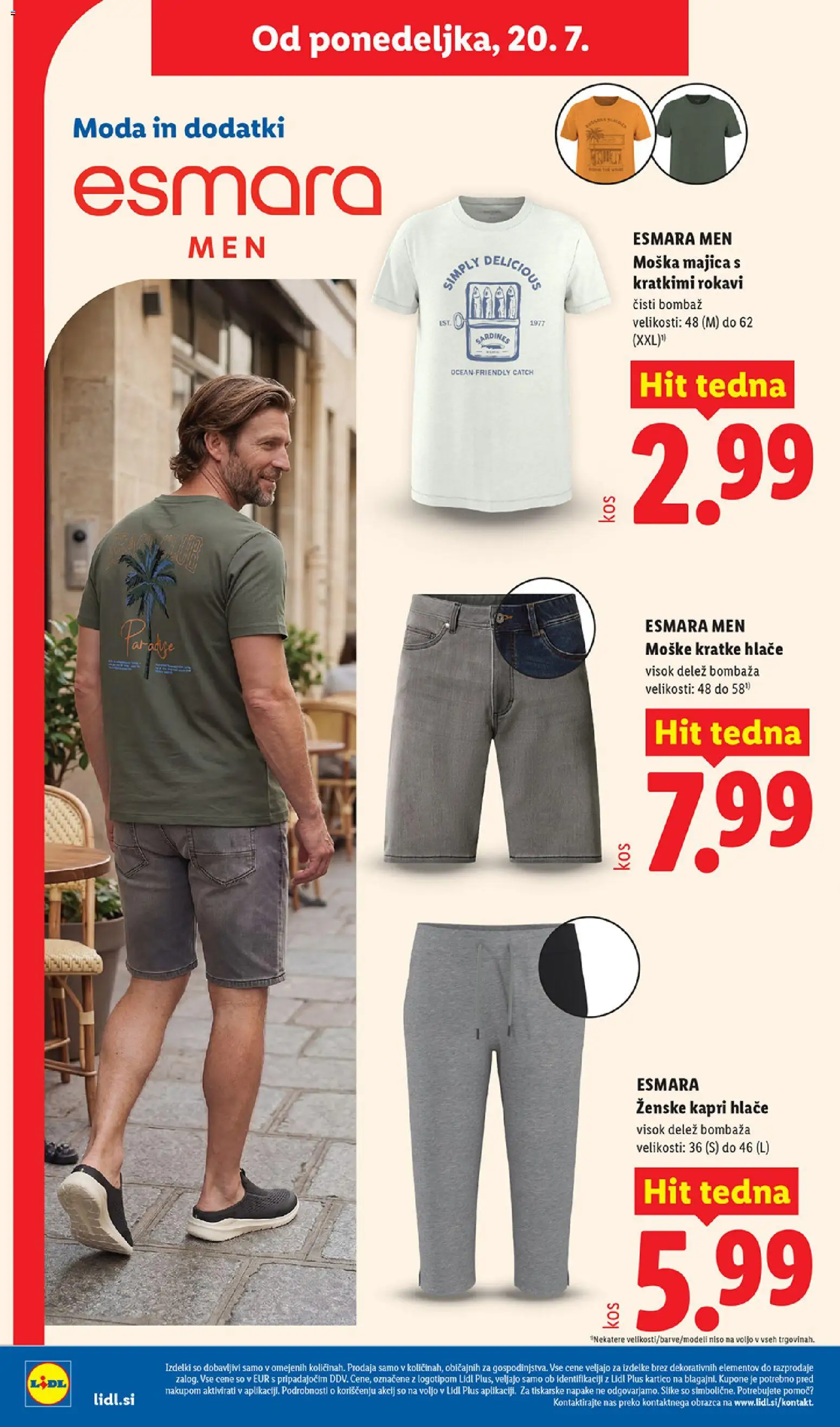 Novi Lidl katalog ponudbe – veljaven od 16.07.2026 | Stran: 58 | Izdelki: Majica, Hlace, Kratke hlace