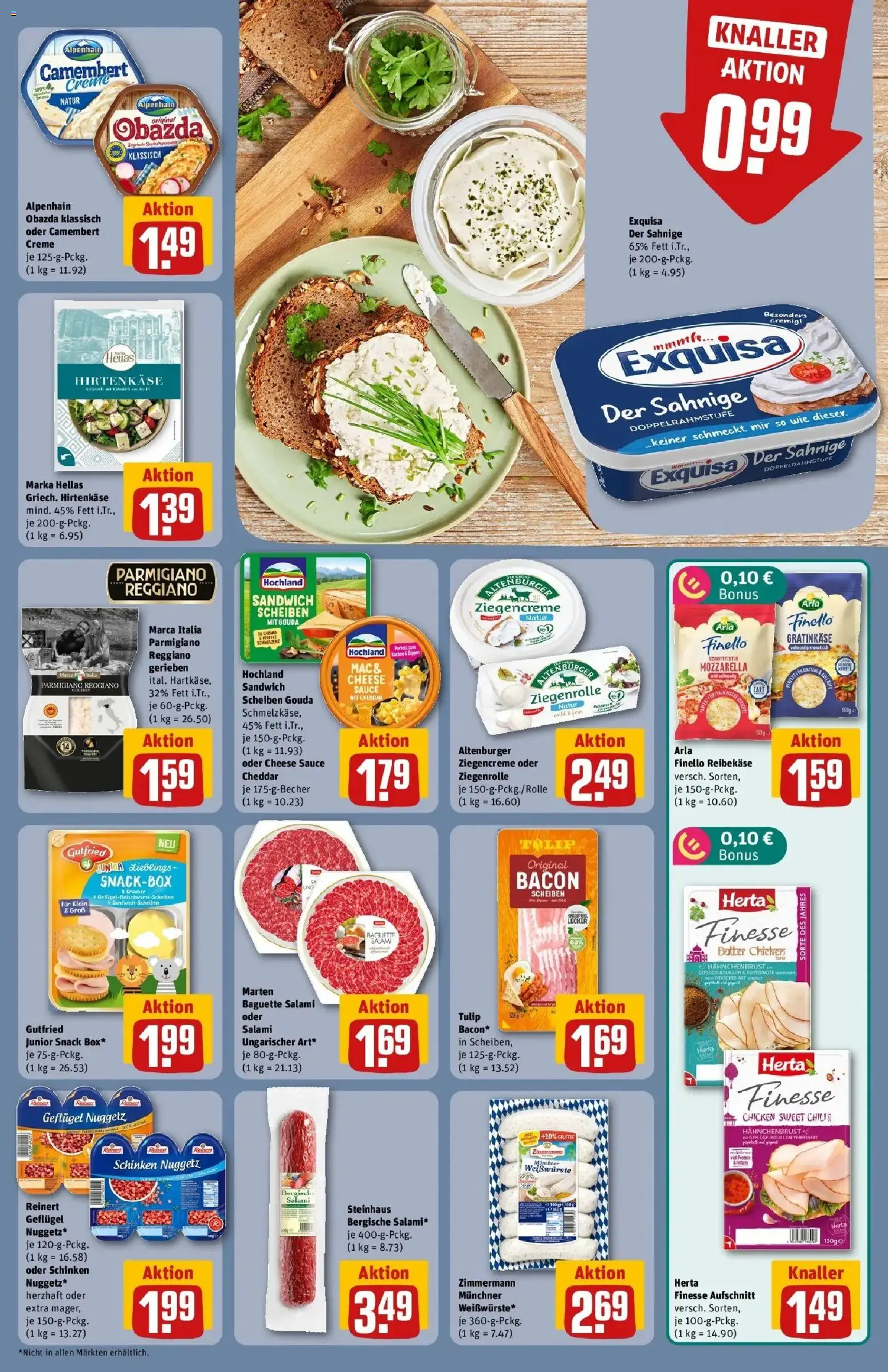 REWE Prospekt ab 26.10.2026 zum Blättern » Angebote | Seite: 13 | Produkte: Mozzarella, Salami, Schinken, Herta finesse