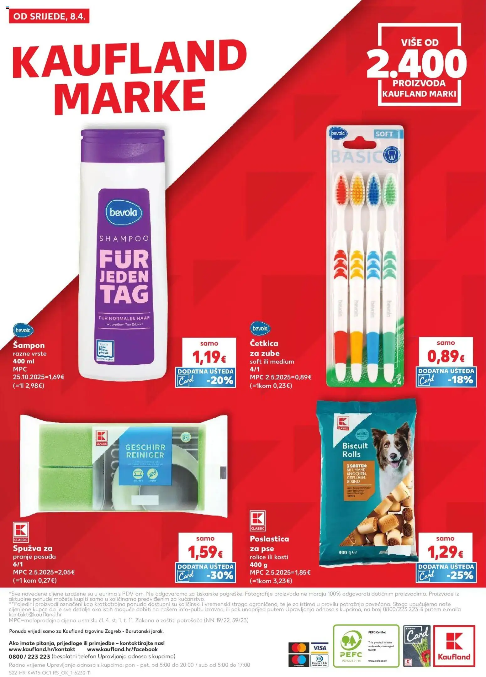 Kaufland katalog | vrijedi od 08.04.2026 | Stranica: 22 | Proizvodi: Spužva, Šampon, Četkica za zube, Telefon