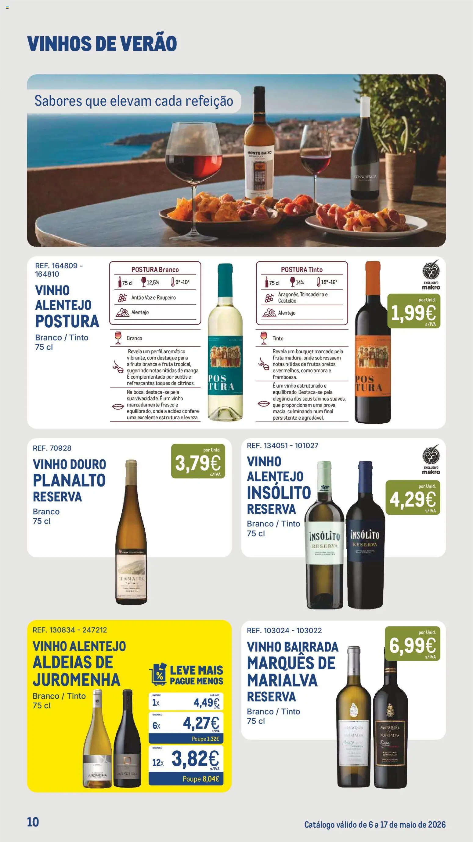 Makro - Especial Vinhos de Verão │ válido de 06.05.2026 | Página: 10 | Produtos: Roupeiro, Vinho