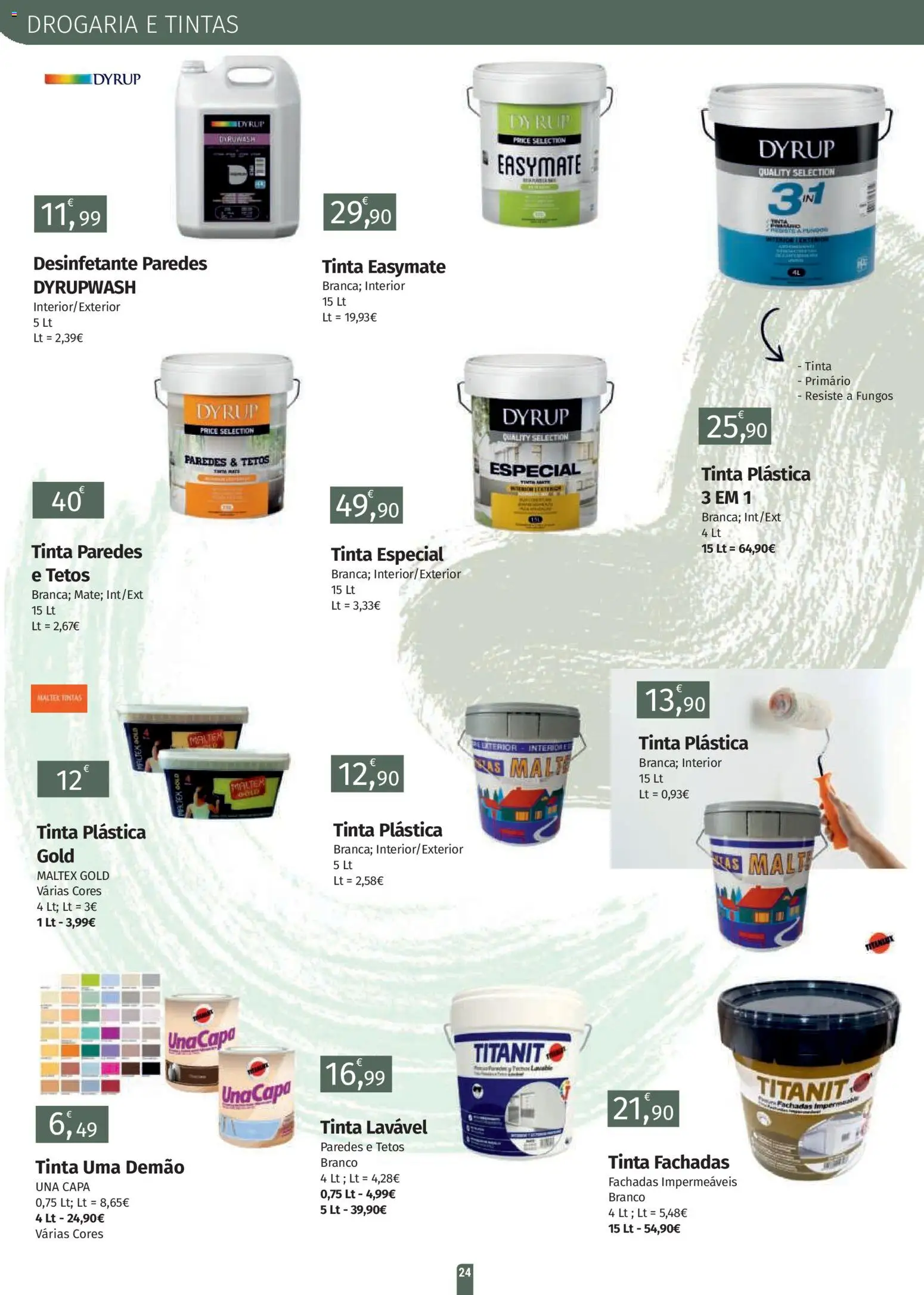 E.Leclerc folheto Jardim Lordelo │ válido de 23.03.2026 | Página: 24 | Produtos: Tinta