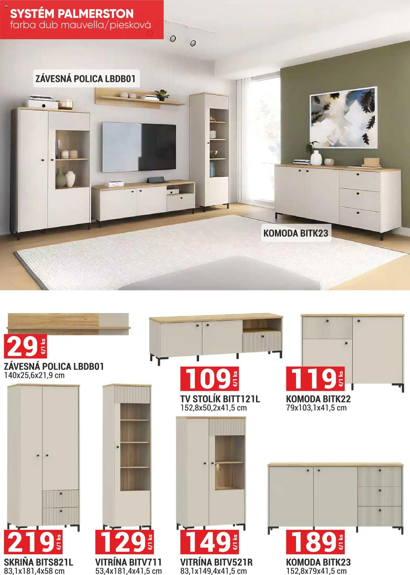 Nové Merkury Market akcie – leták je platný od 01.09.2026 | Strana: 13 | Produkty: Tv, Tv stolik, Skriňa, Komoda