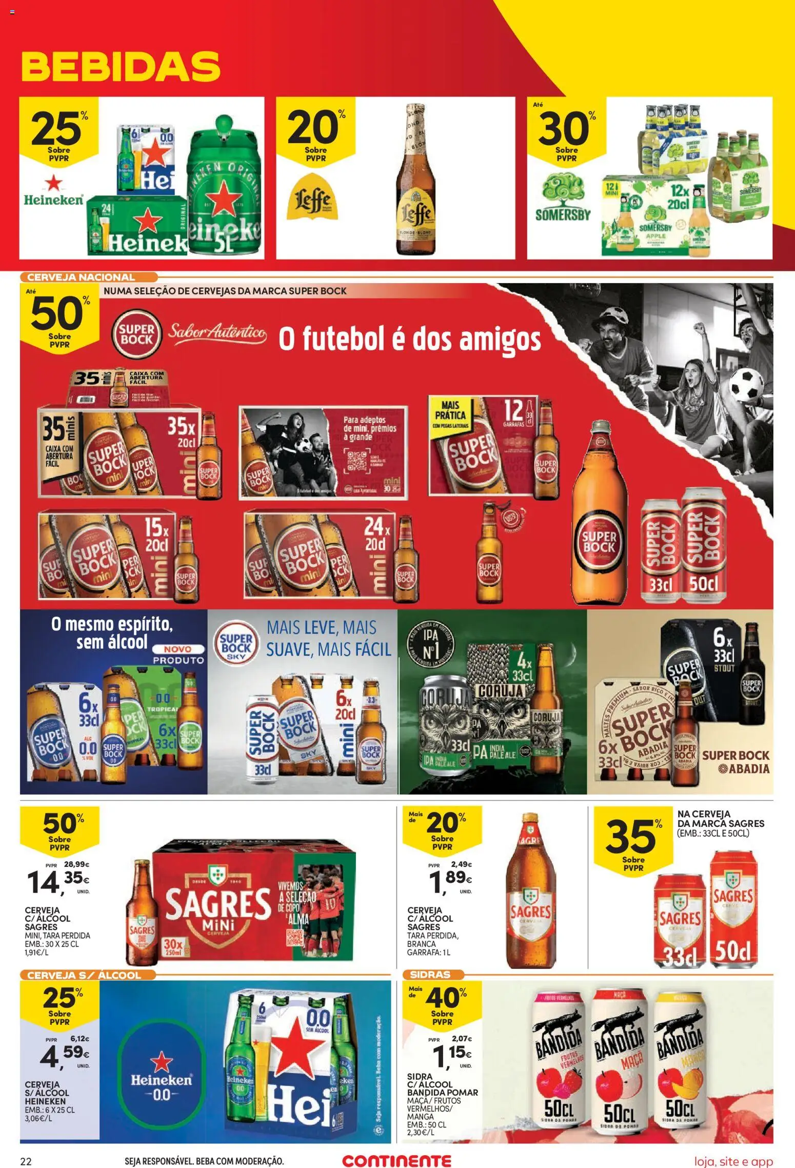 Continente Semanal Continente Bom Dia │ válido de 07/07/2026 | Página: 24 | Produtos: Super bock, Maça, Cerveja, Pá