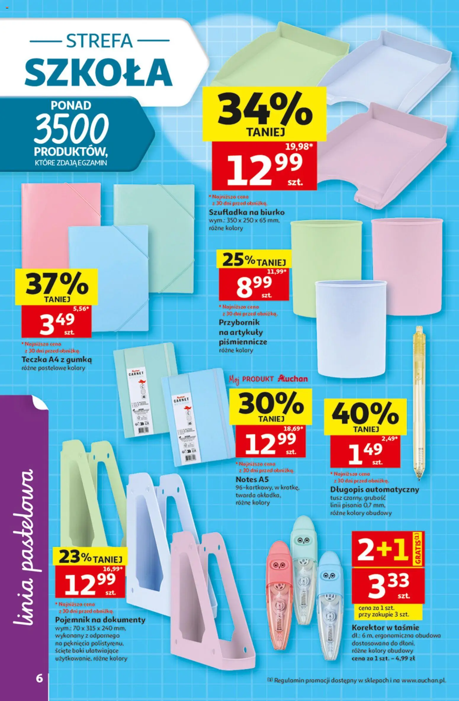 Auchan gazetka - 30 Lat Hipermarket od 30.07.2026 | Strona: 6 | Produkty: Biurko, Korektor
