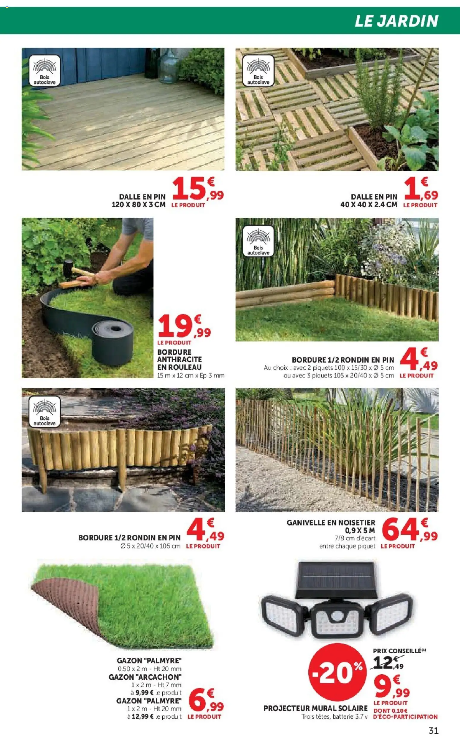 {H1} | Page: 31 | Produits: Rouleau, Gazon, Batterie, Projecteur